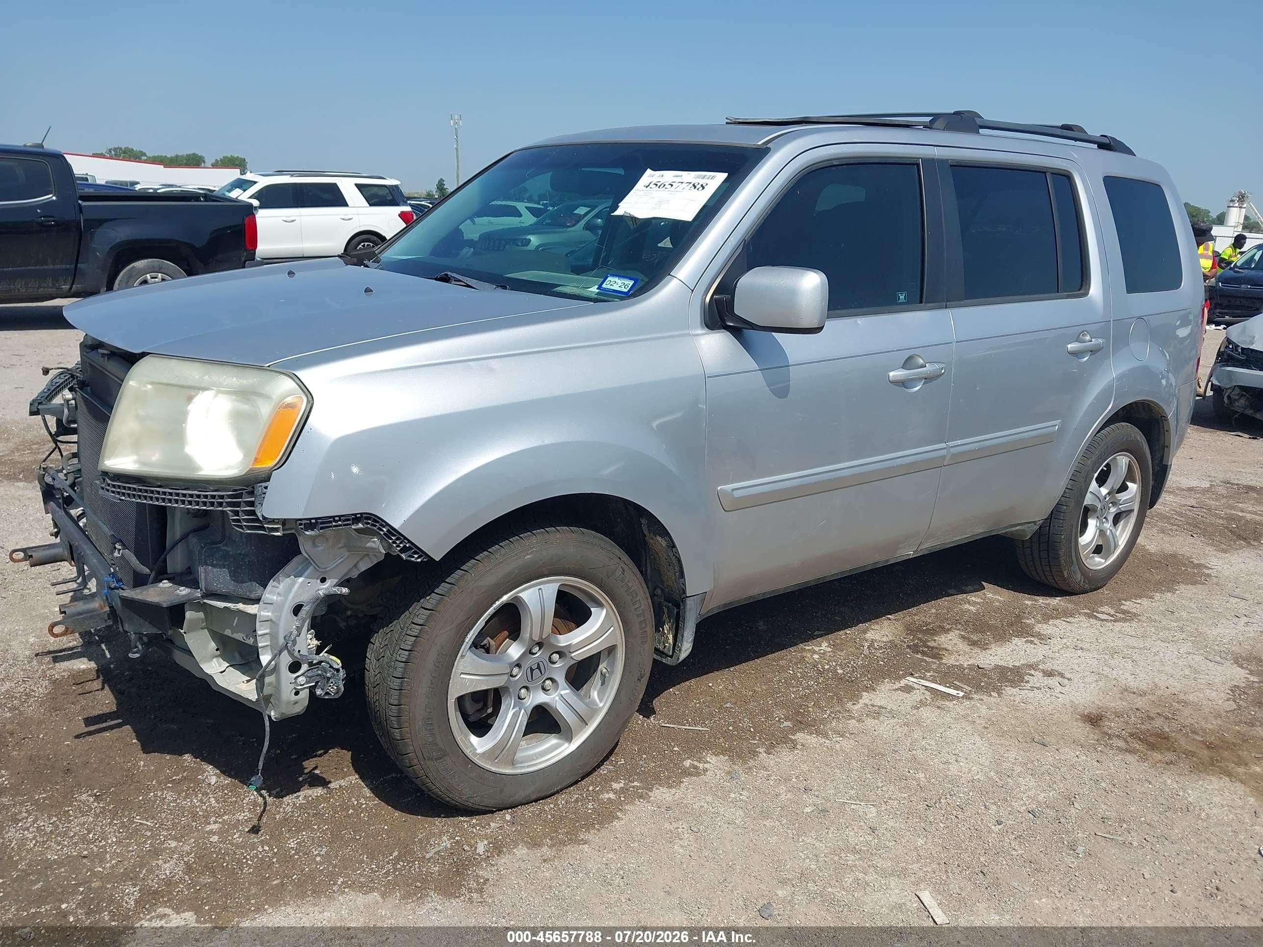 2012 Honda Pilot Ex-l Silver vin: 5FNYF3H57CB041573