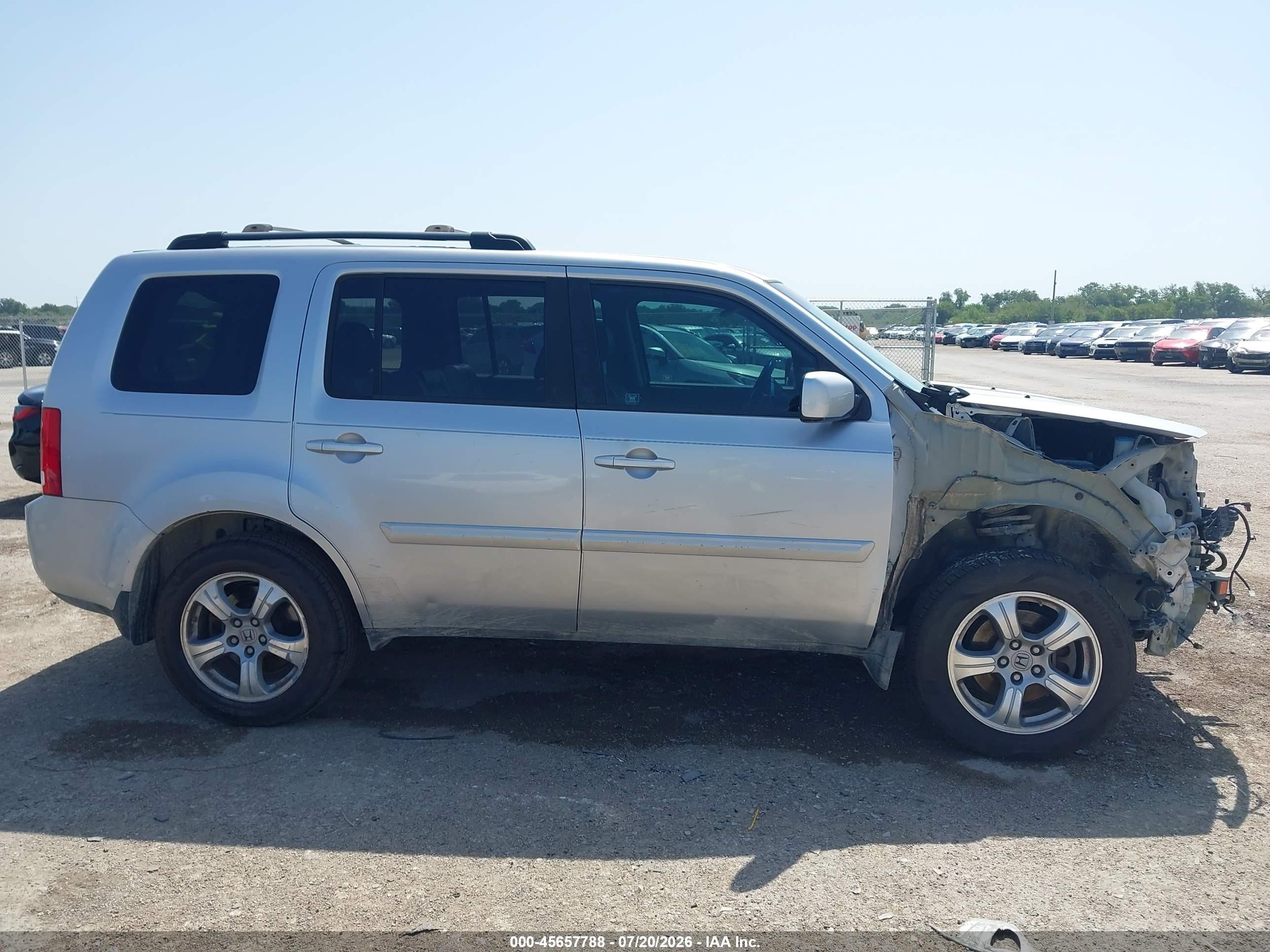 2012 Honda Pilot Ex-l Silver vin: 5FNYF3H57CB041573