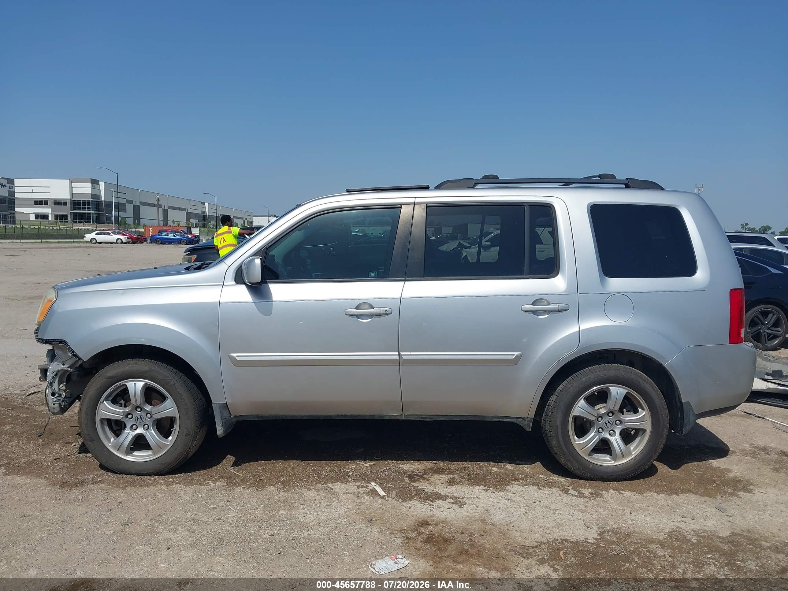 2012 Honda Pilot Ex-l Silver vin: 5FNYF3H57CB041573