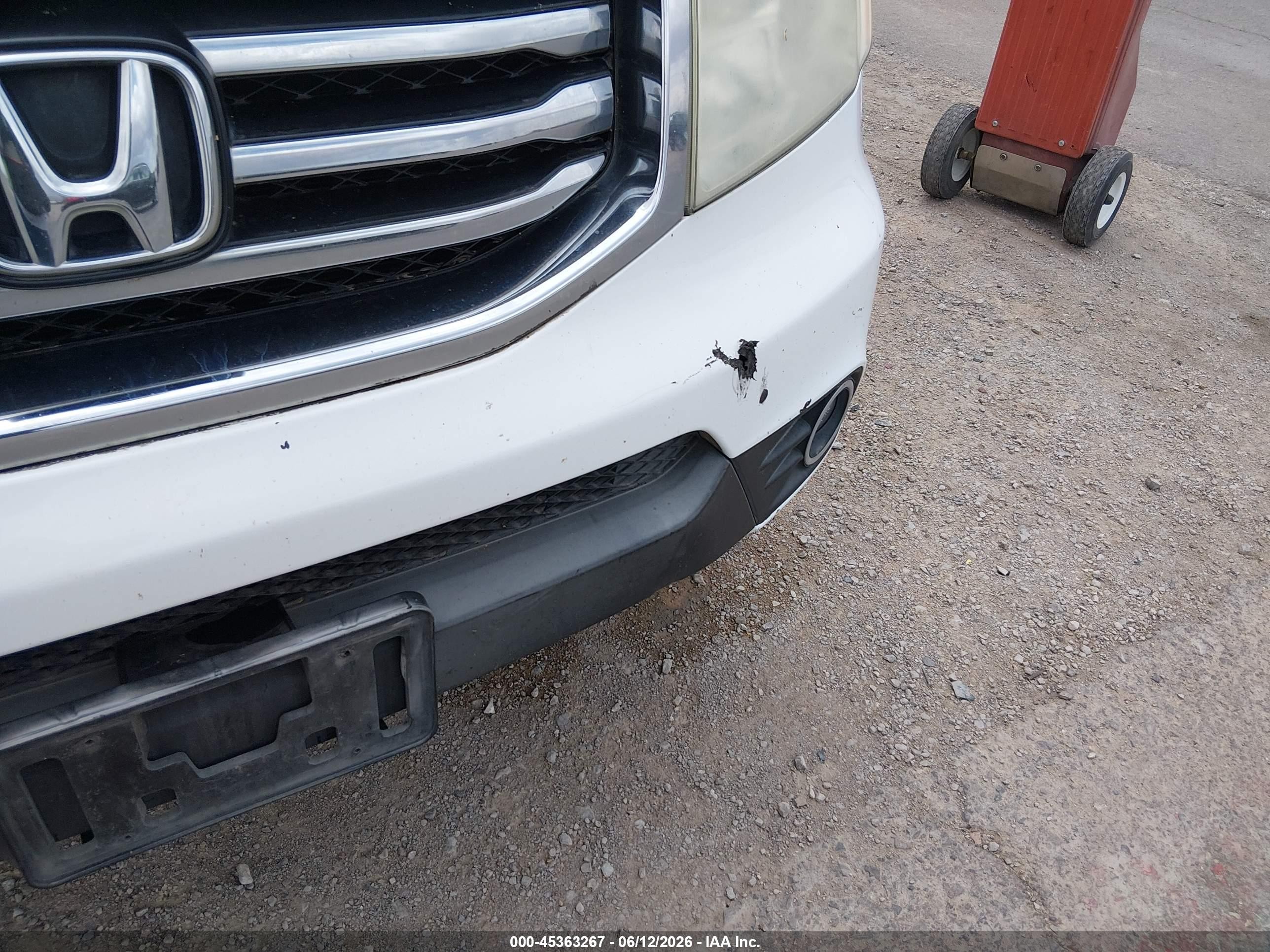 2012 Honda Pilot Ex-l White vin: 5FNYF3H57CB042691