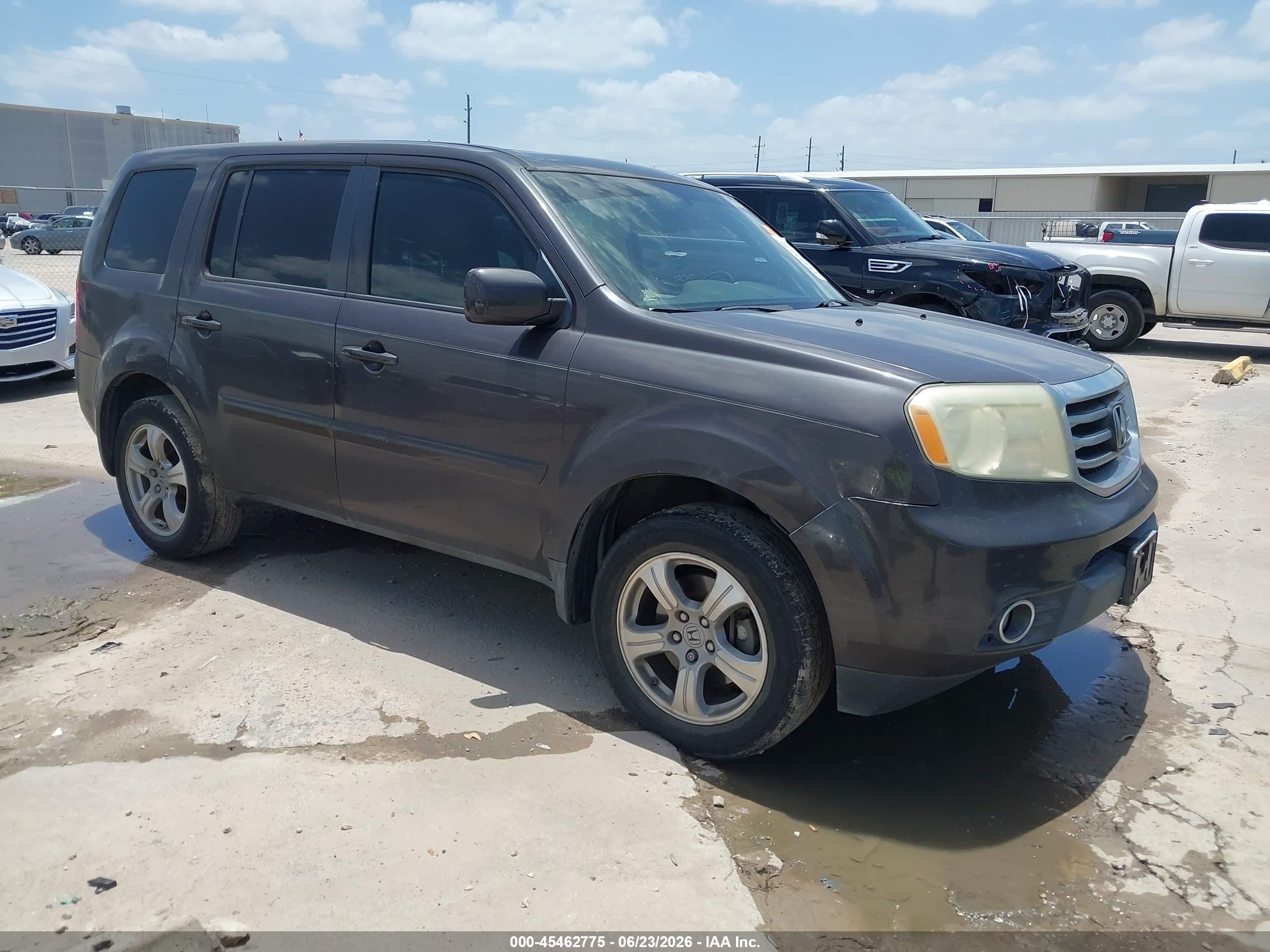 2013 Honda Pilot Ex-l Gray vin: 5FNYF3H57DB018912