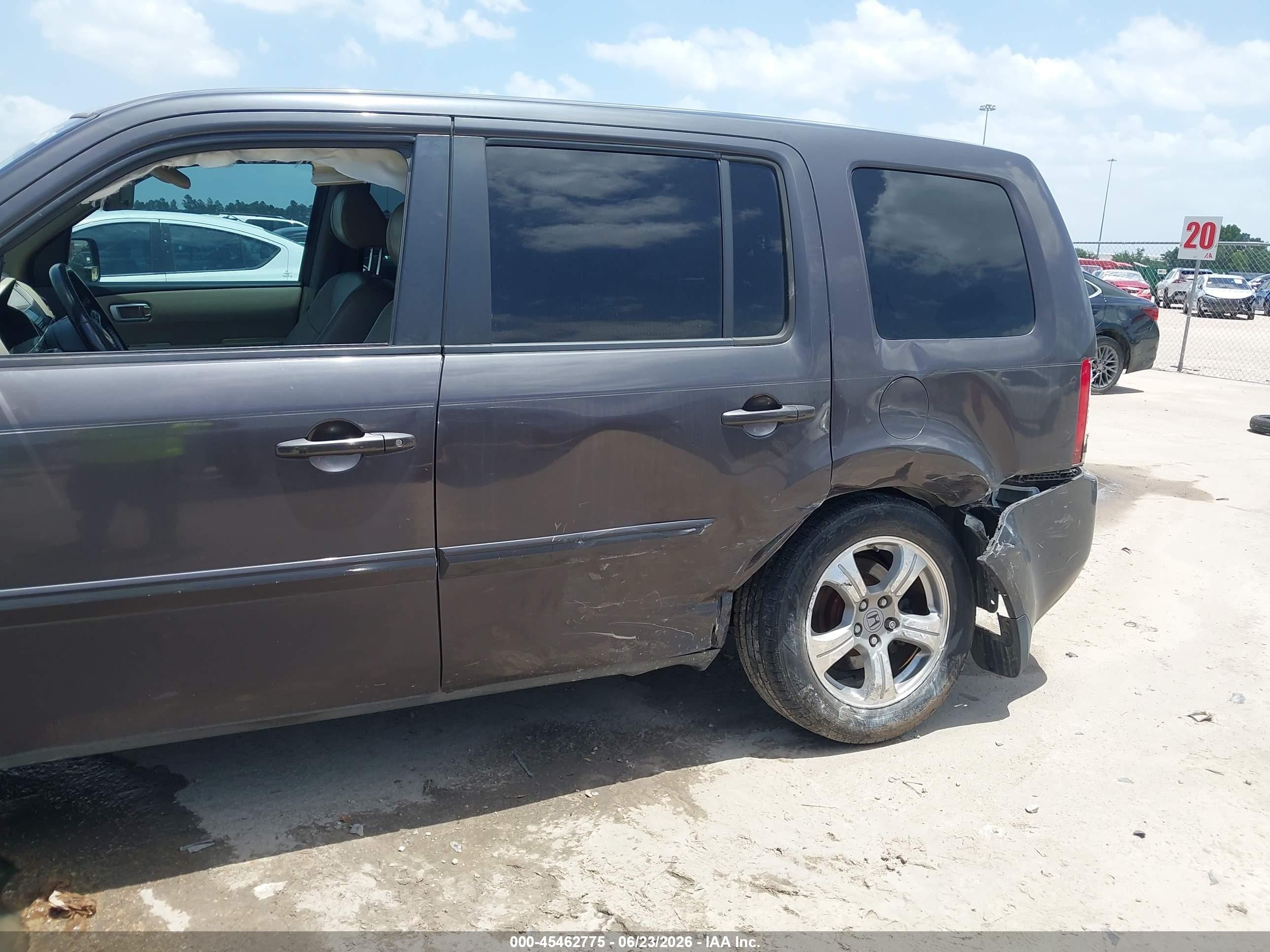 2013 Honda Pilot Ex-l Gray vin: 5FNYF3H57DB018912