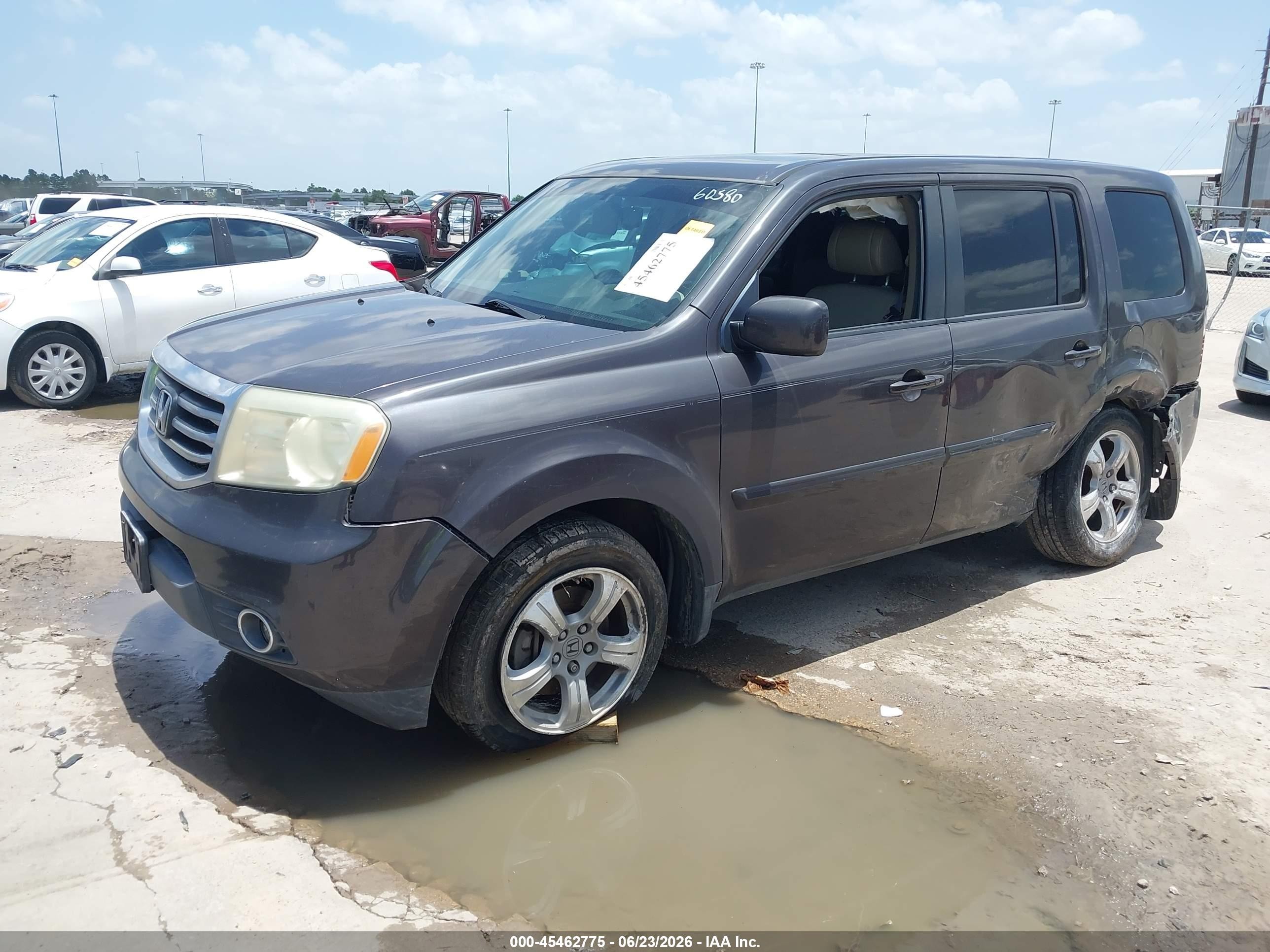 2013 Honda Pilot Ex-l Gray vin: 5FNYF3H57DB018912