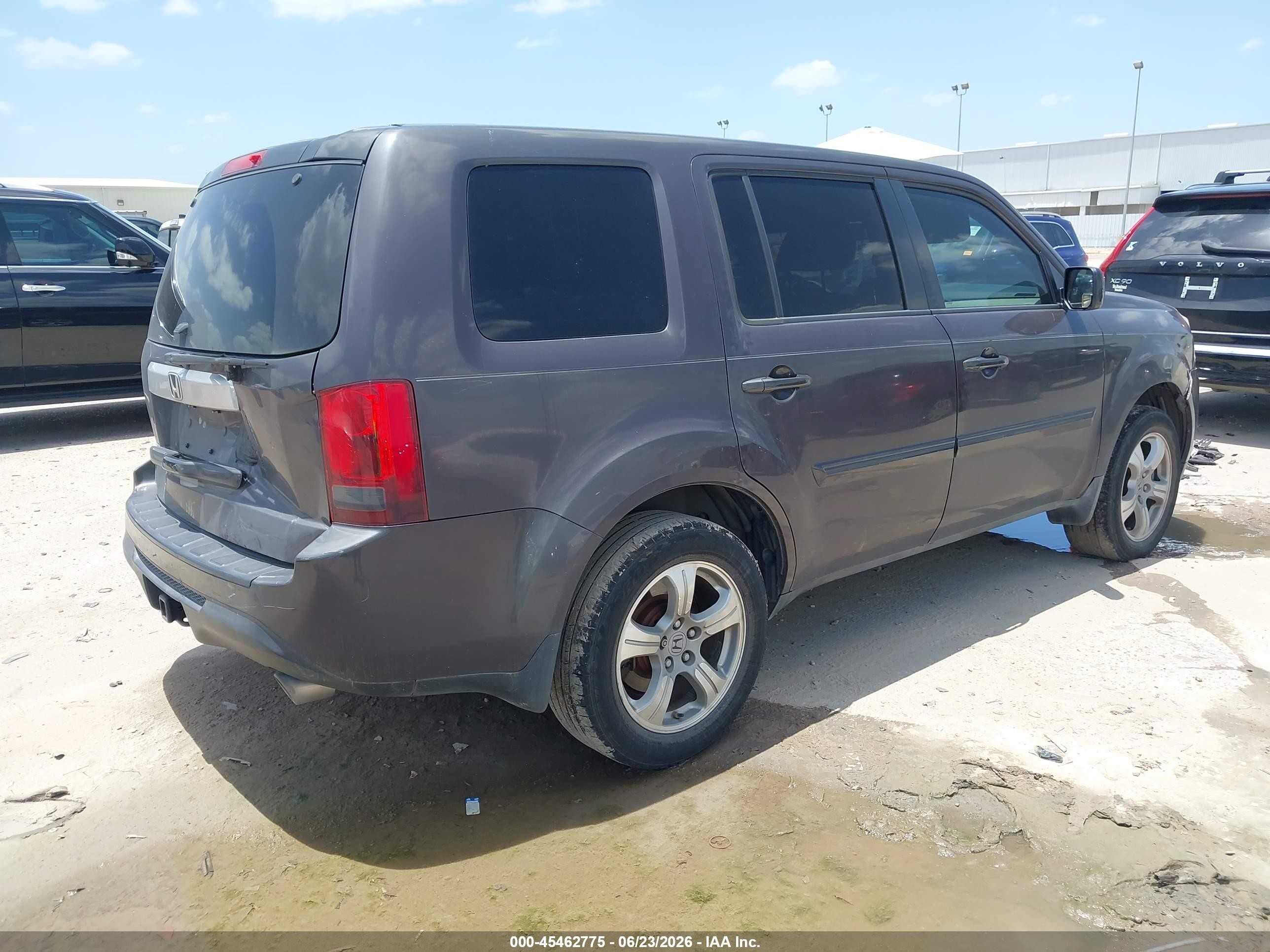 2013 Honda Pilot Ex-l Gray vin: 5FNYF3H57DB018912