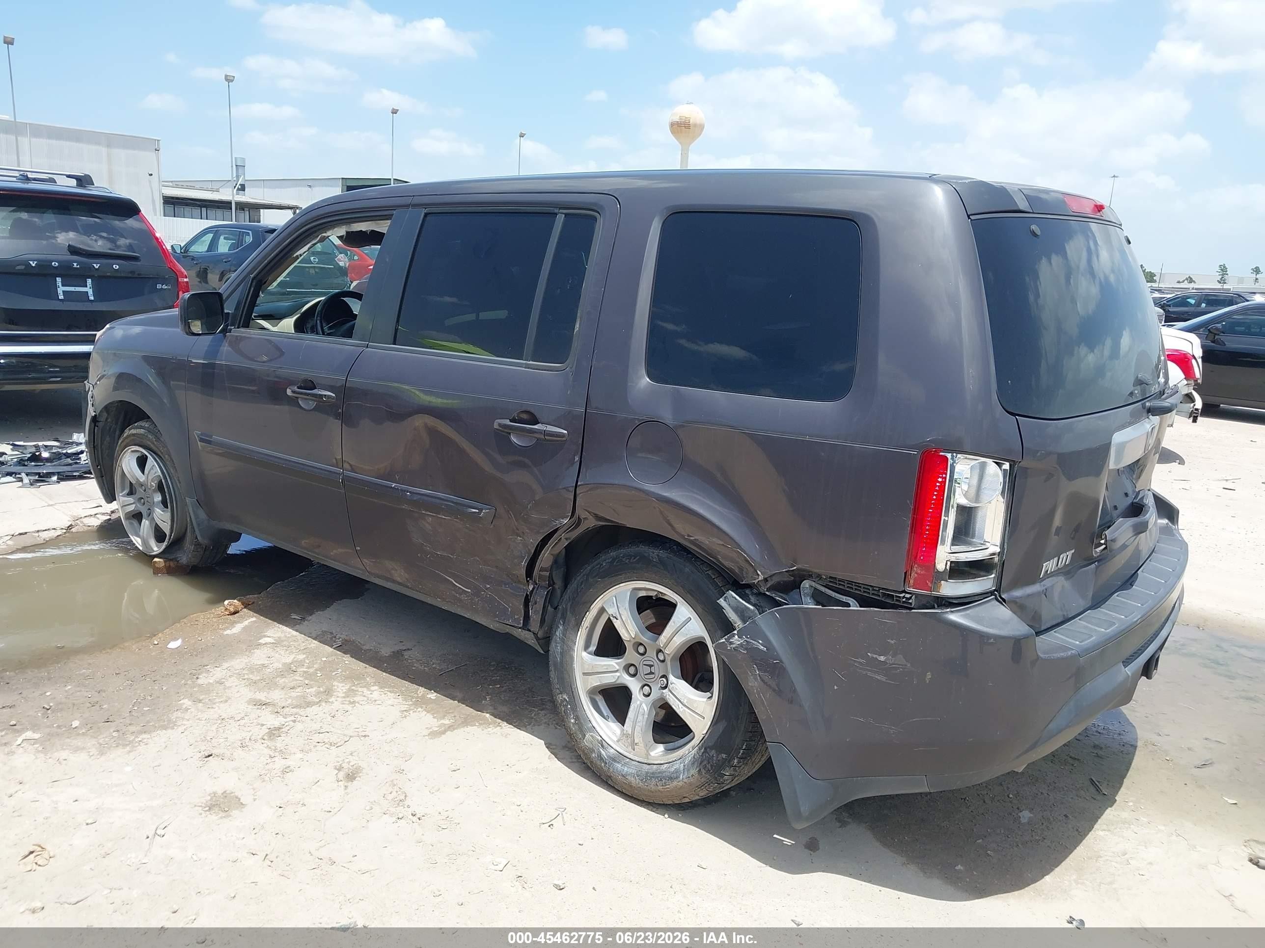 2013 Honda Pilot Ex-l Gray vin: 5FNYF3H57DB018912
