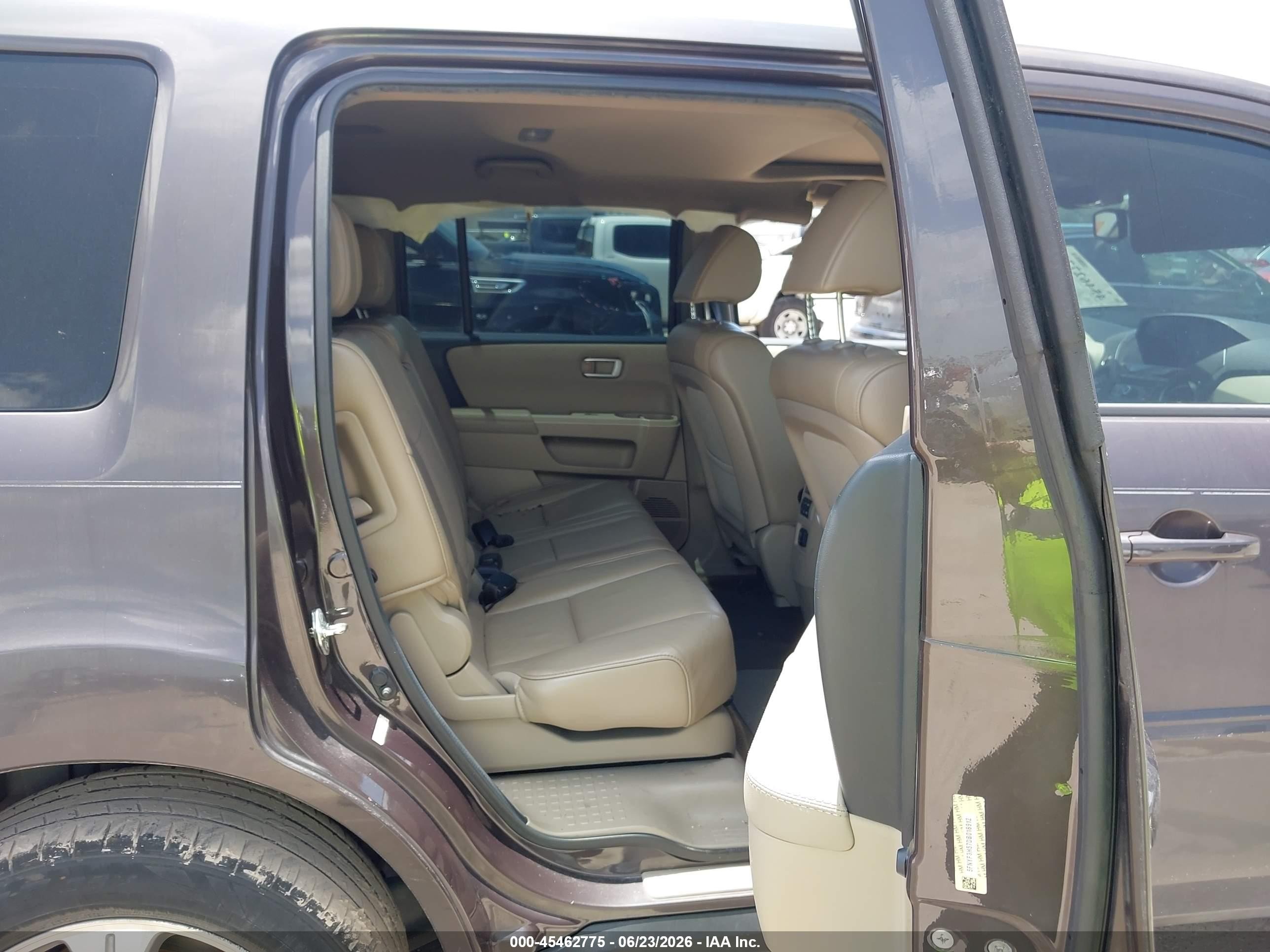 2013 Honda Pilot Ex-l Gray vin: 5FNYF3H57DB018912