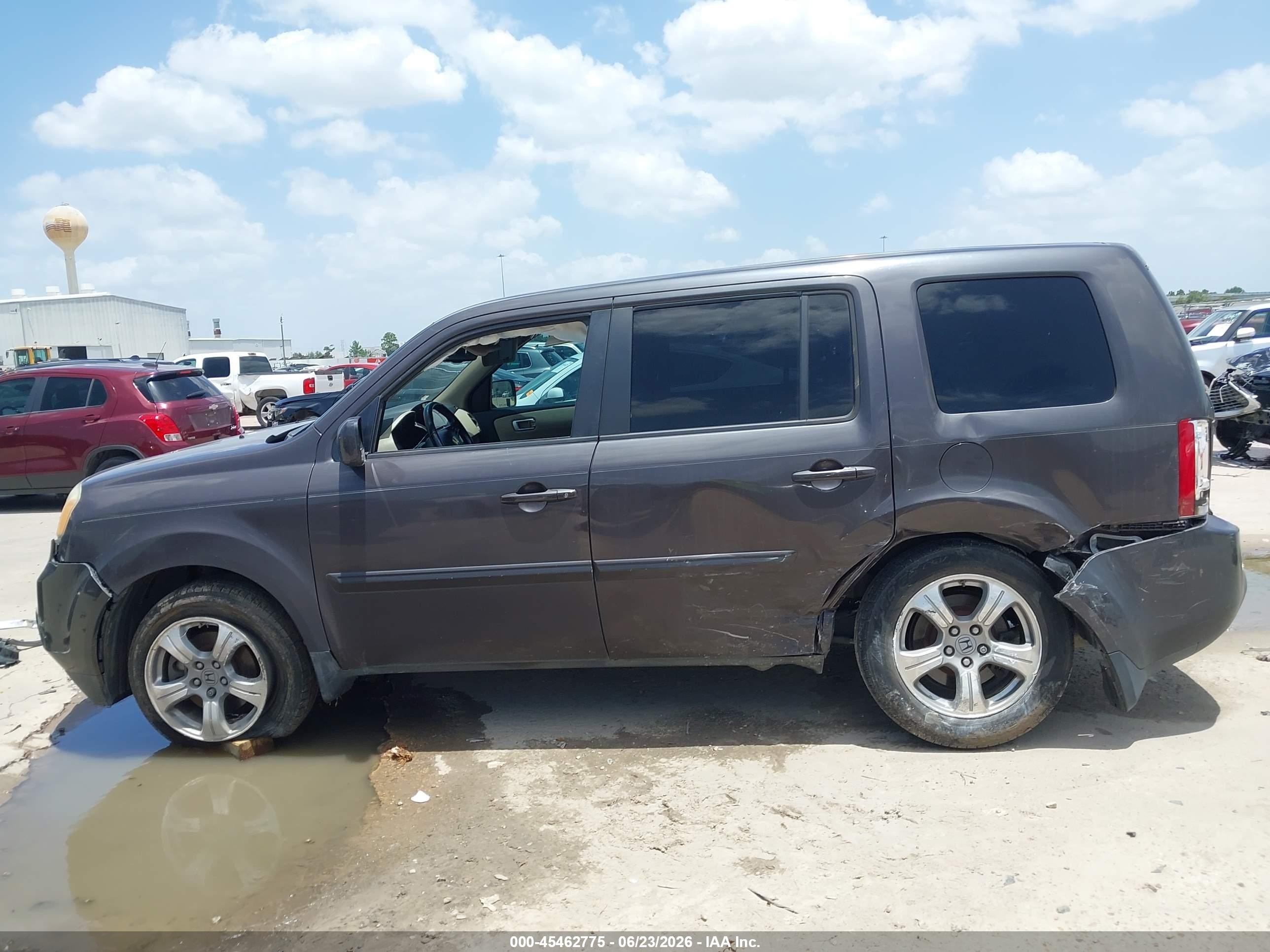 2013 Honda Pilot Ex-l Gray vin: 5FNYF3H57DB018912