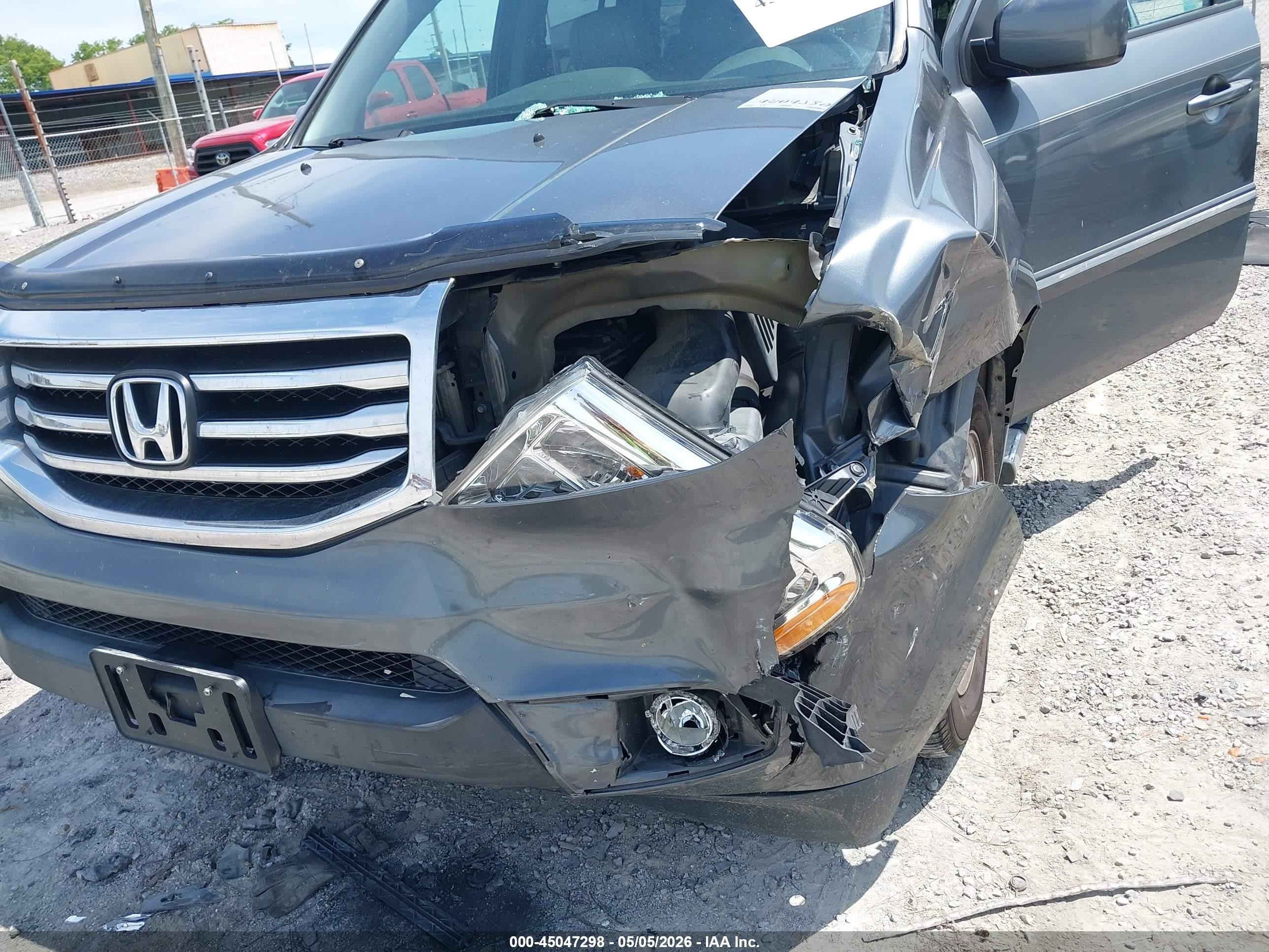 2013 Honda Pilot Ex-l Gray vin: 5FNYF3H57DB026850