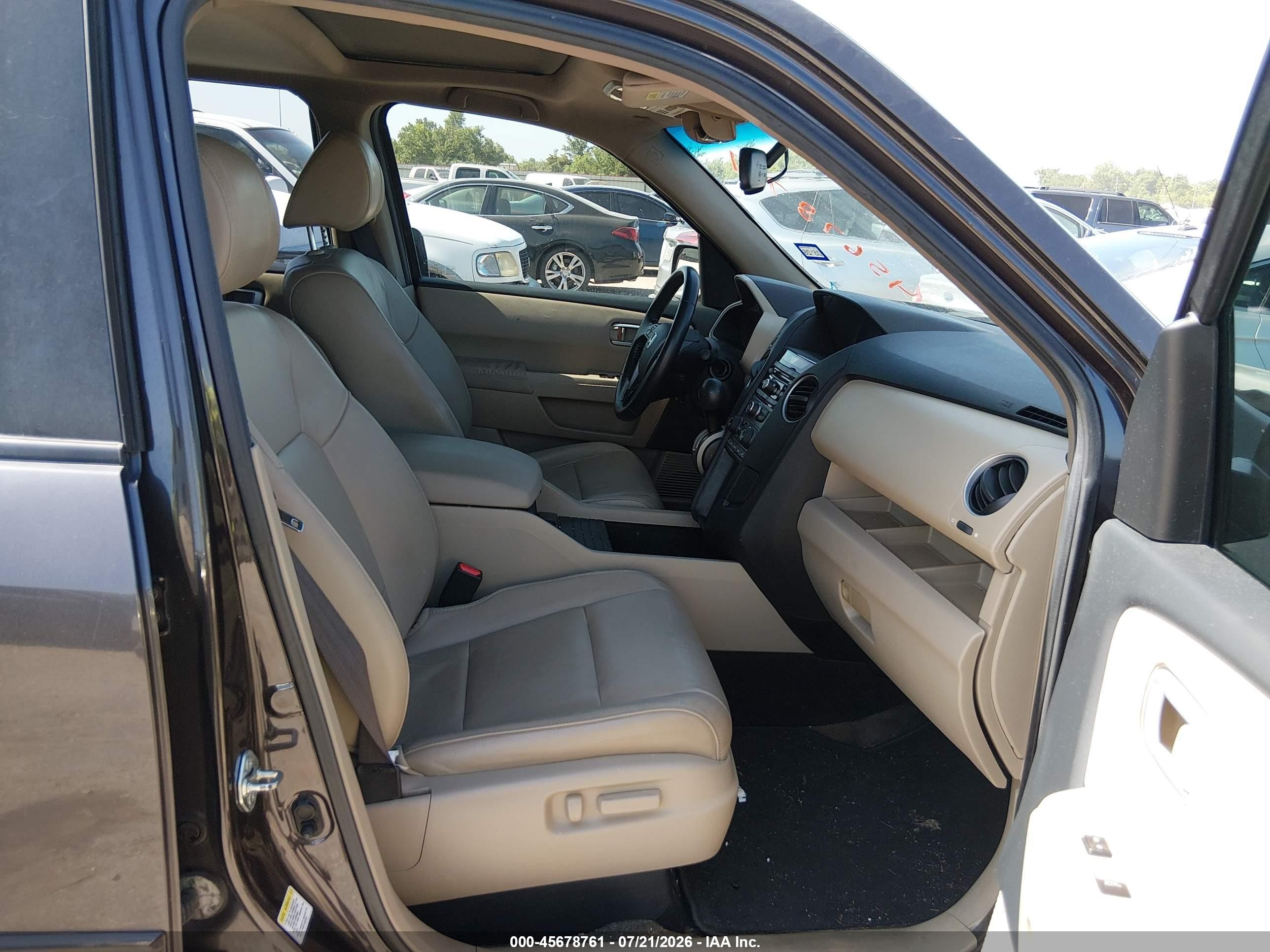 2013 Honda Pilot Ex-l Gray vin: 5FNYF3H57DB031997