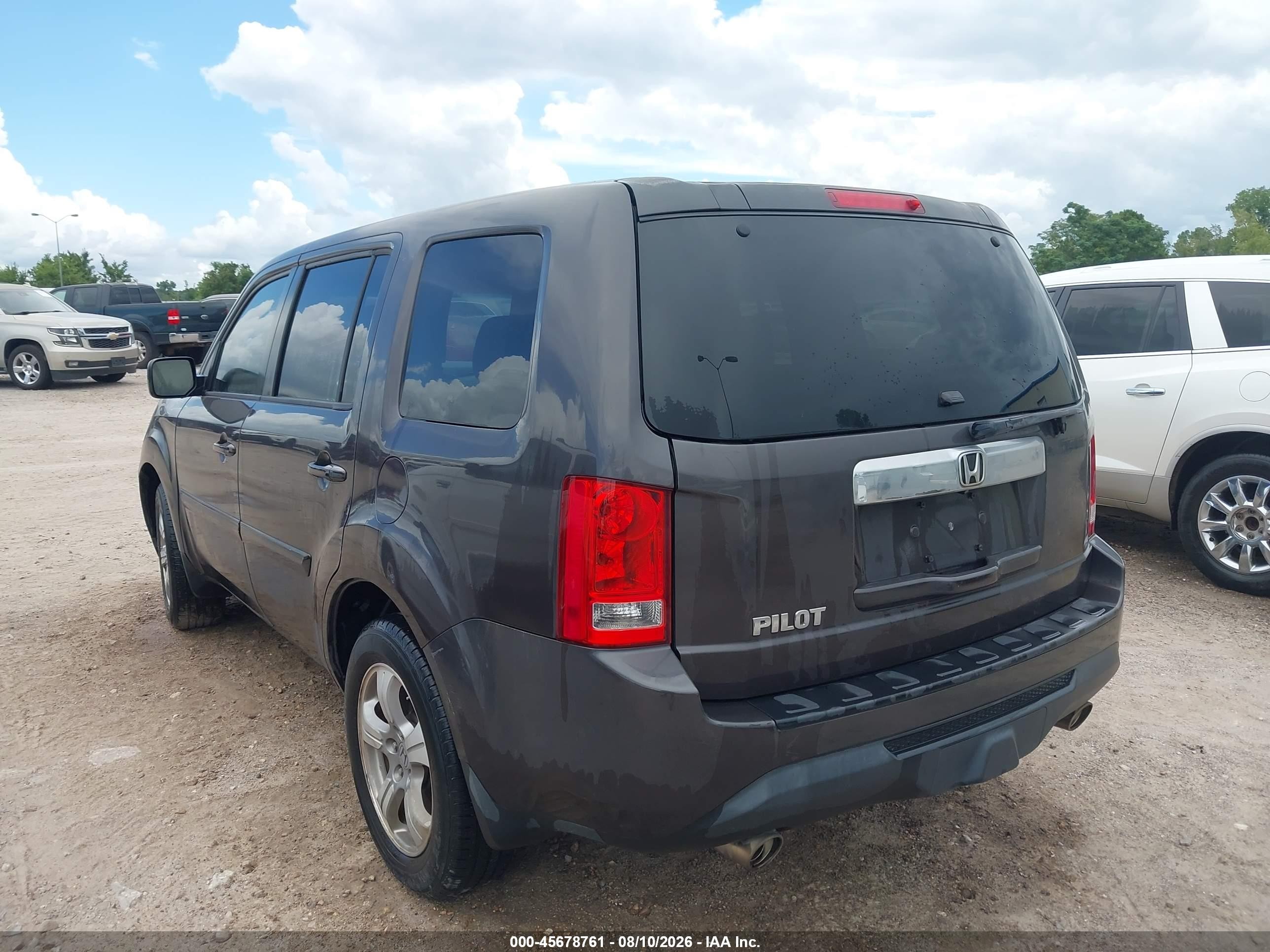 2013 Honda Pilot Ex-l Gray vin: 5FNYF3H57DB031997