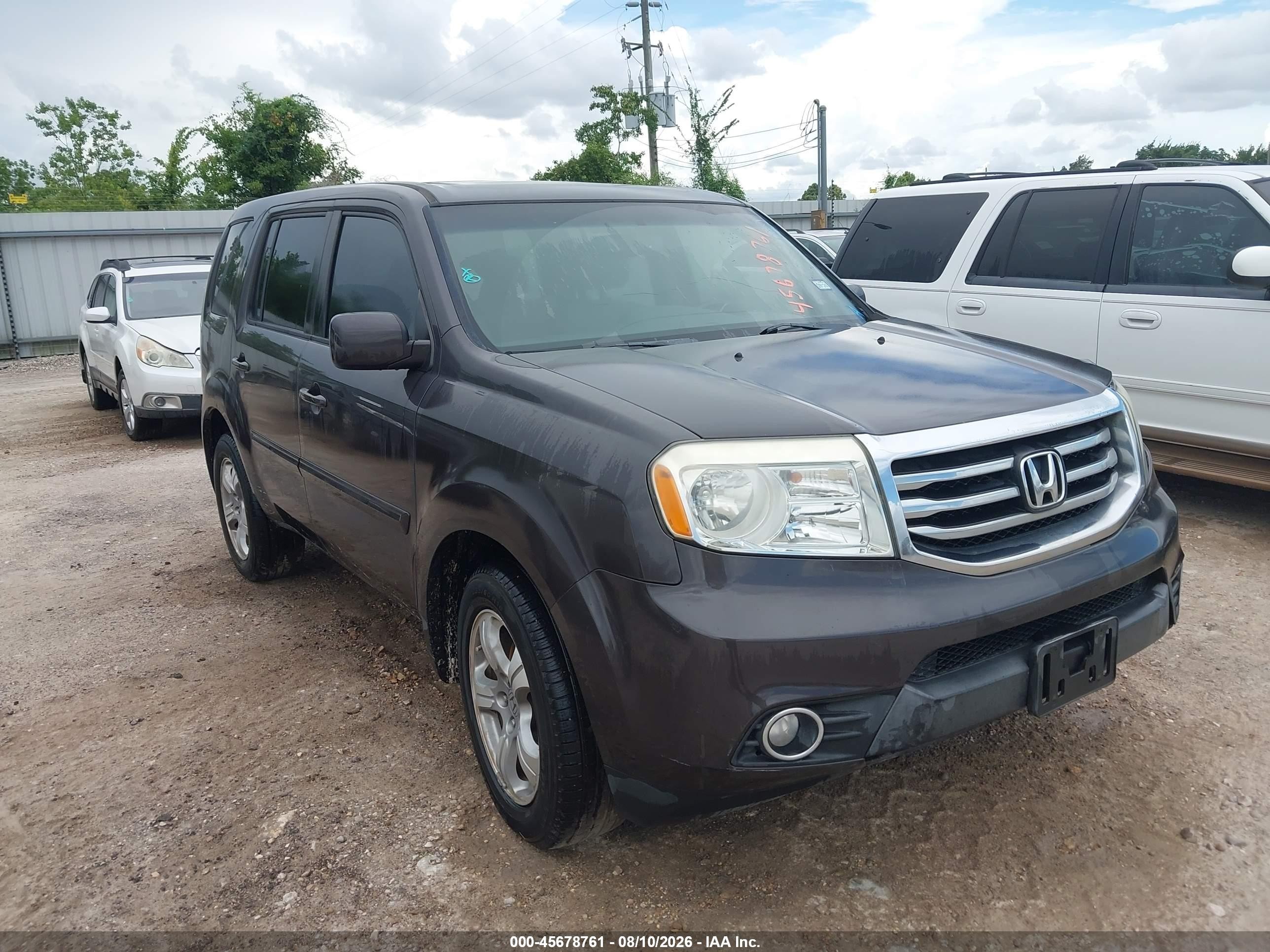 2013 Honda Pilot Ex-l Gray vin: 5FNYF3H57DB031997