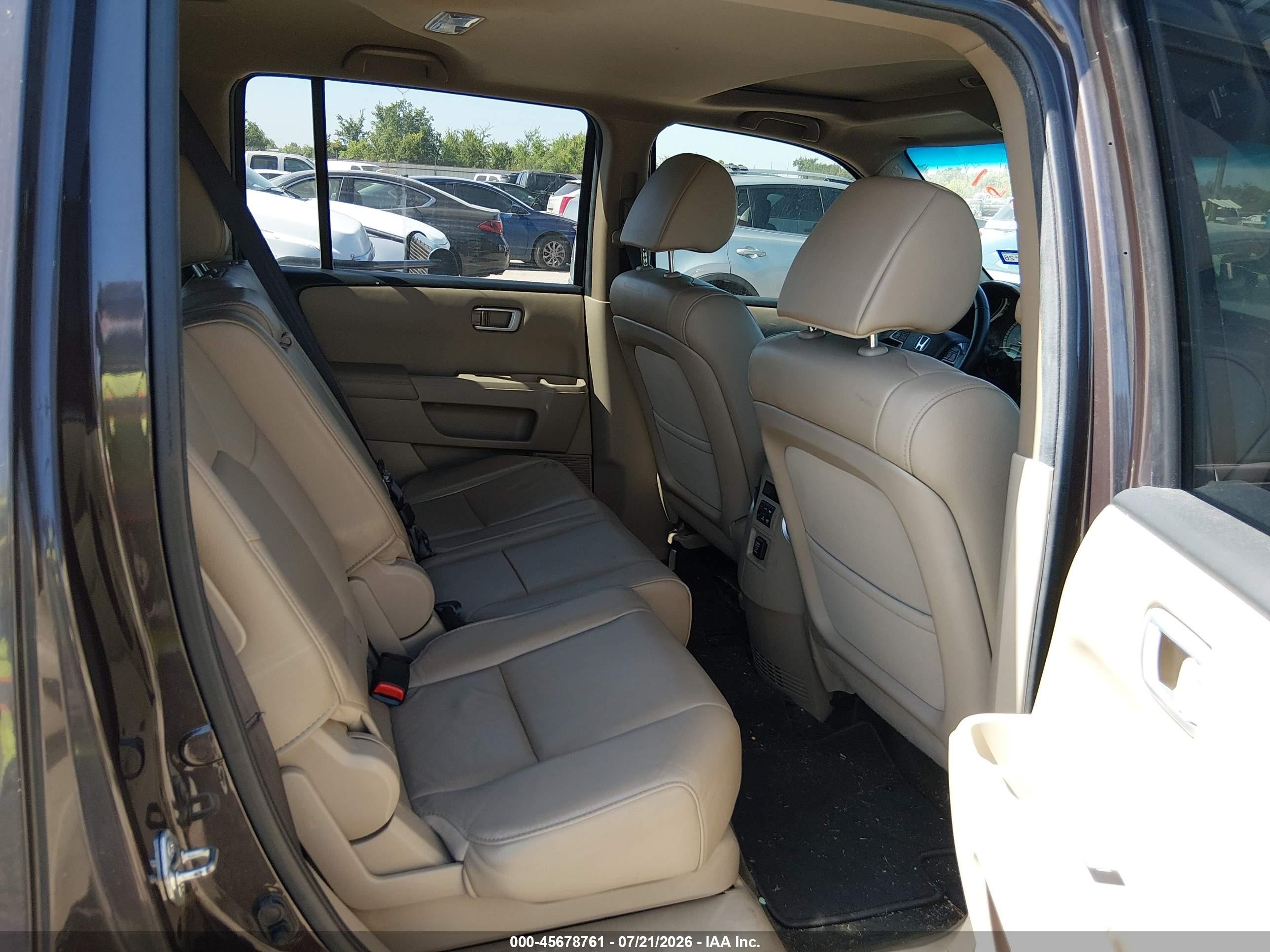 2013 Honda Pilot Ex-l Gray vin: 5FNYF3H57DB031997