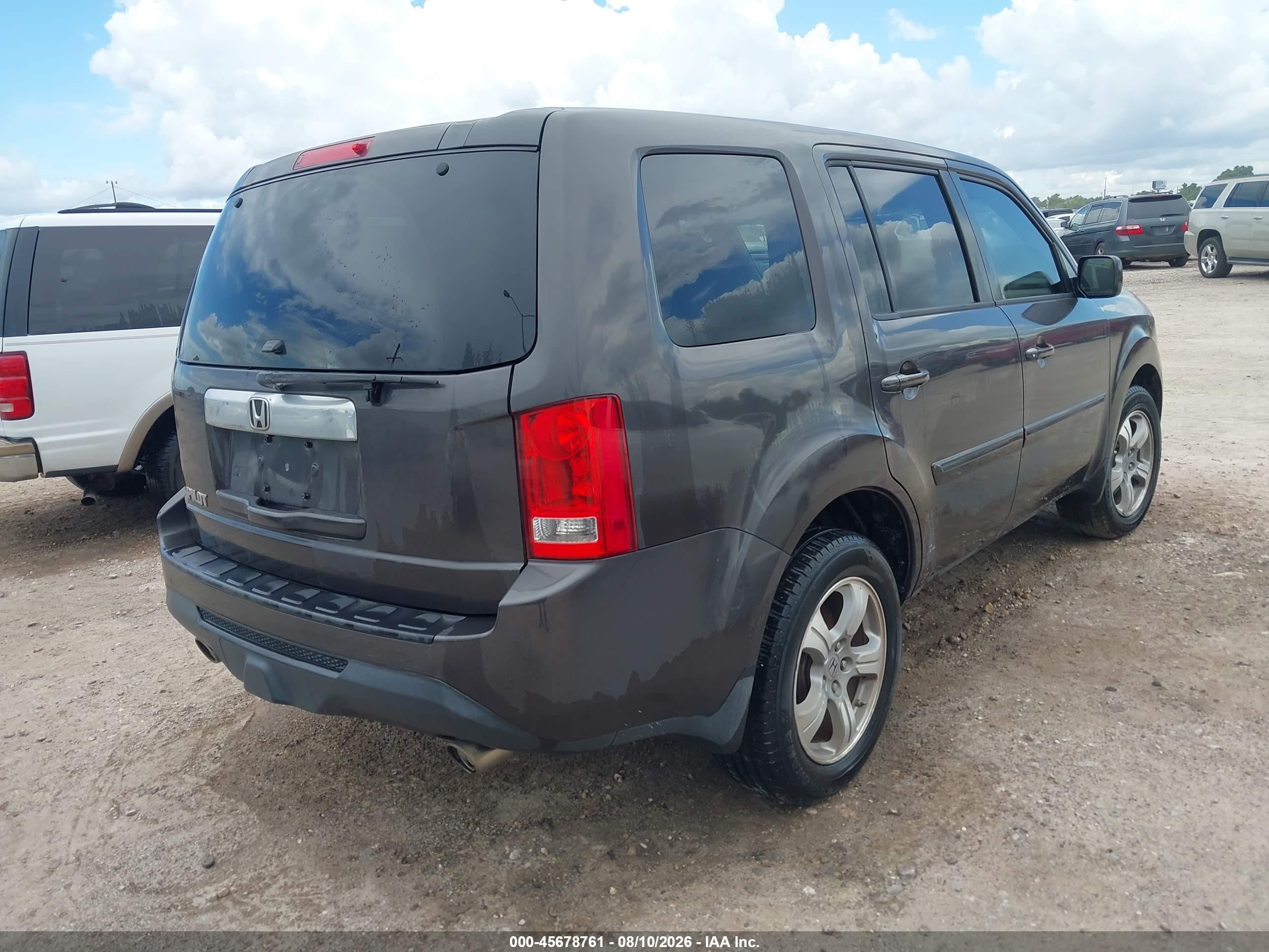 2013 Honda Pilot Ex-l Gray vin: 5FNYF3H57DB031997