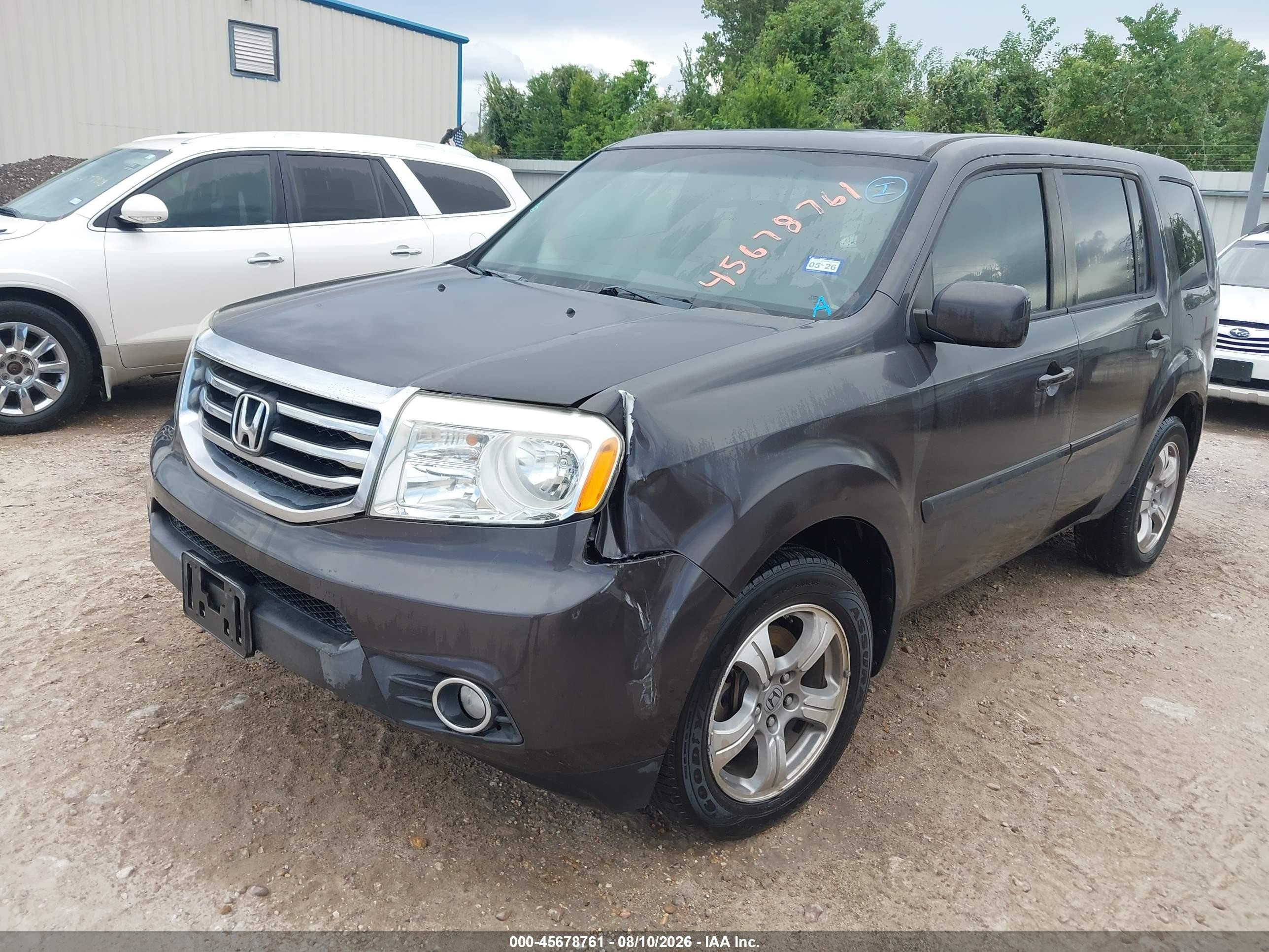2013 Honda Pilot Ex-l Gray vin: 5FNYF3H57DB031997