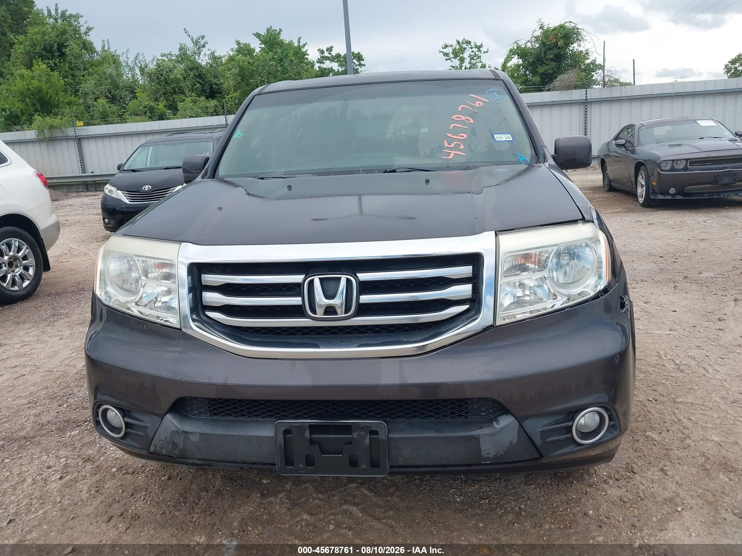 2013 Honda Pilot Ex-l Gray vin: 5FNYF3H57DB031997