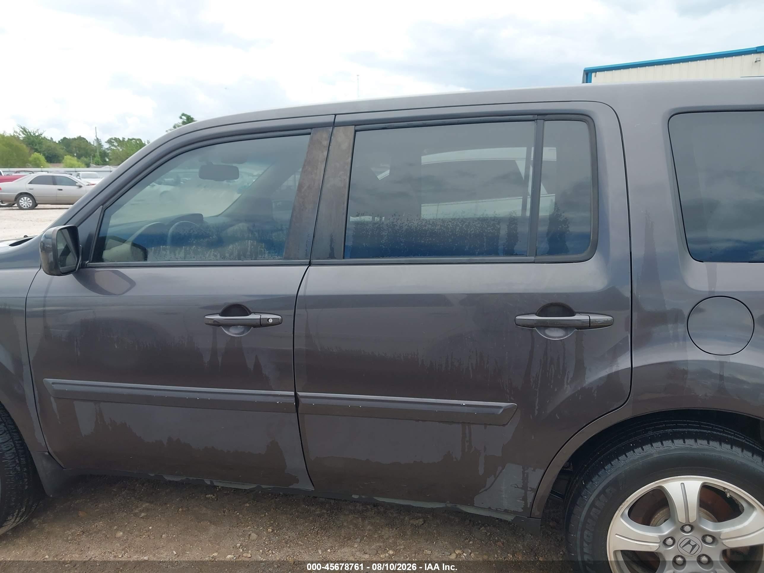 2013 Honda Pilot Ex-l Gray vin: 5FNYF3H57DB031997