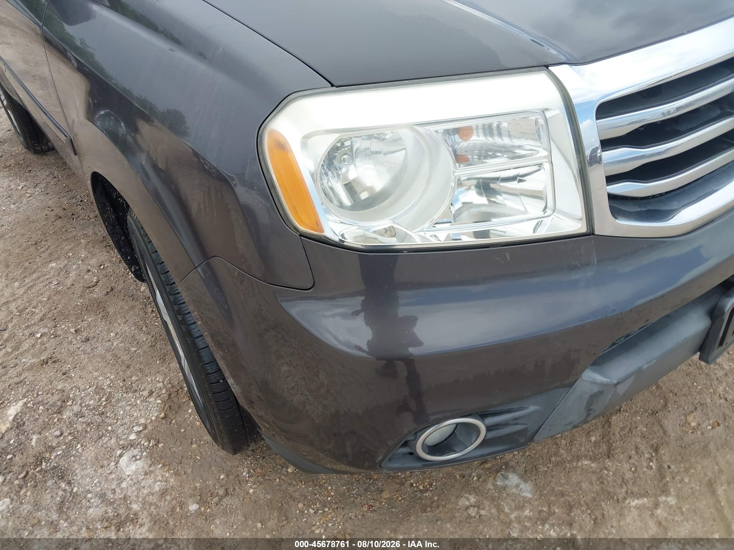 2013 Honda Pilot Ex-l Gray vin: 5FNYF3H57DB031997