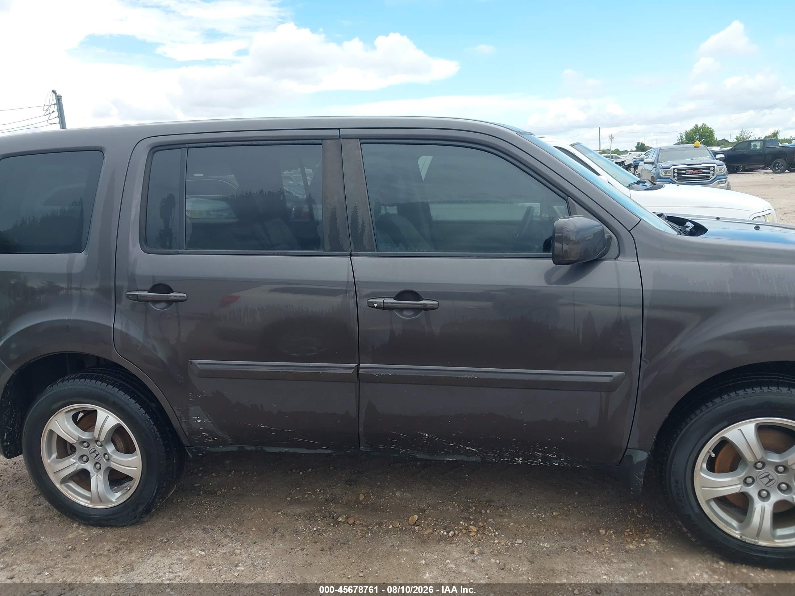 2013 Honda Pilot Ex-l Gray vin: 5FNYF3H57DB031997