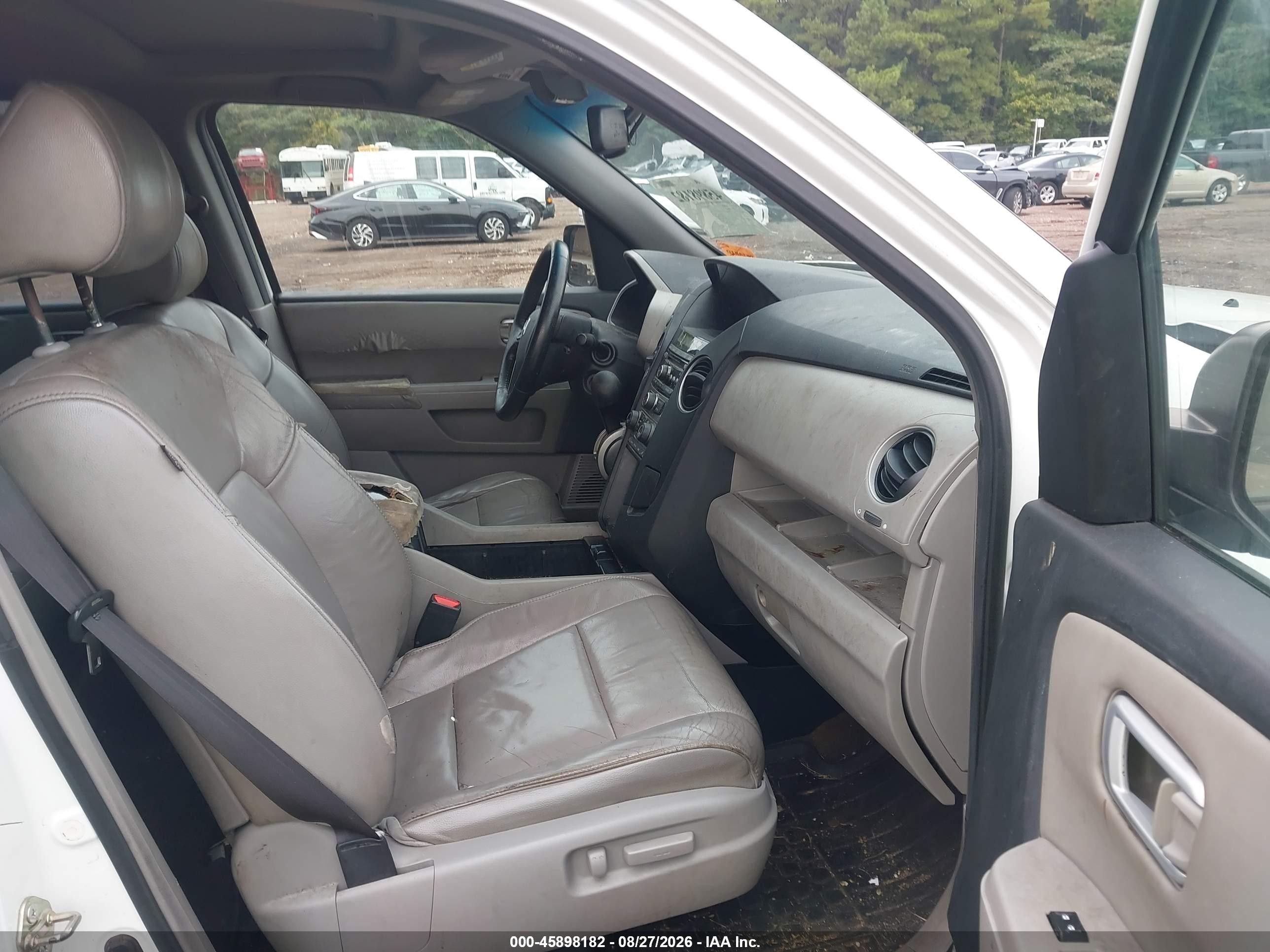 2013 Honda Pilot Ex-l Белый vin: 5FNYF3H57DB044331