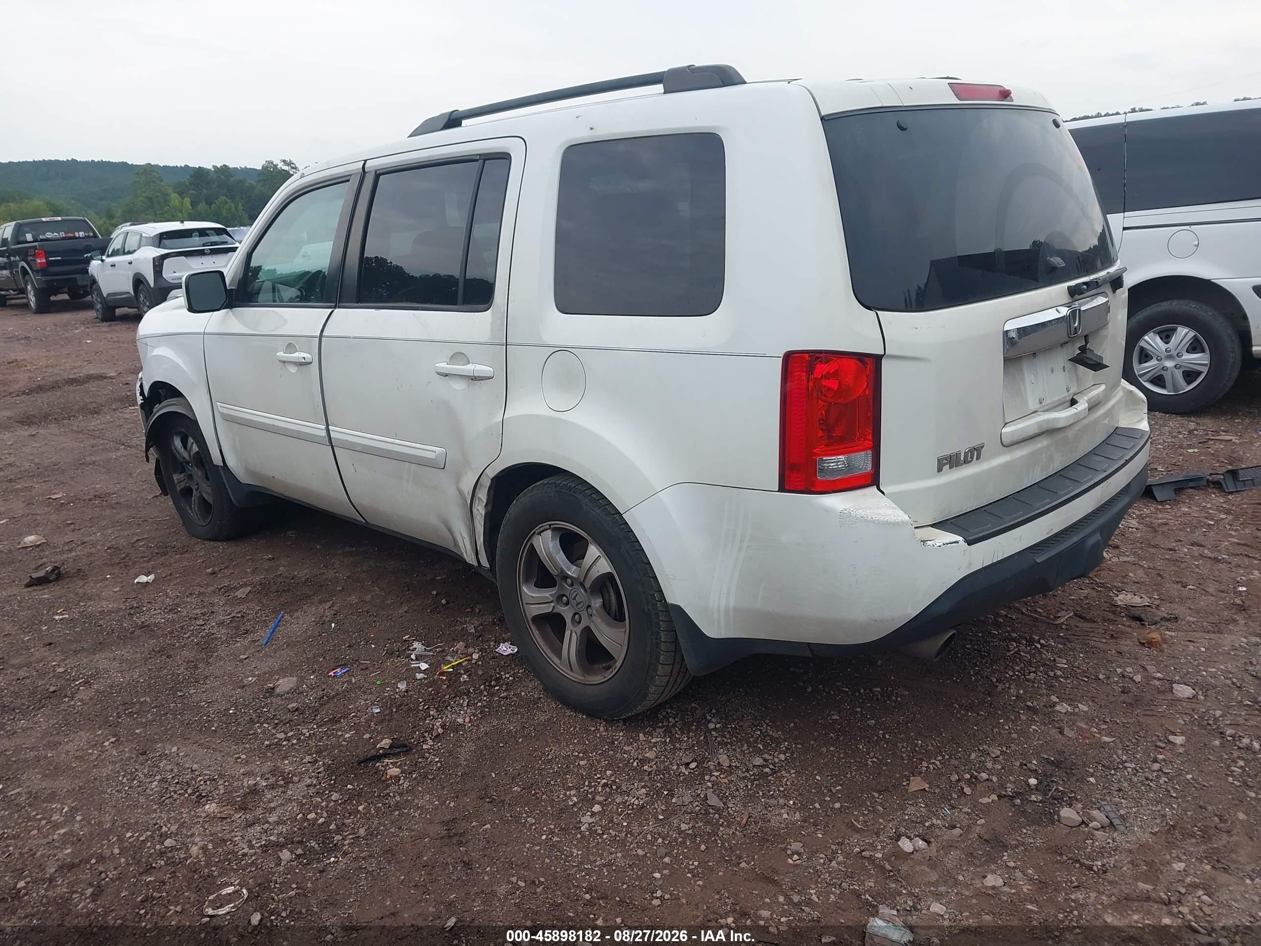 2013 Honda Pilot Ex-l Белый vin: 5FNYF3H57DB044331