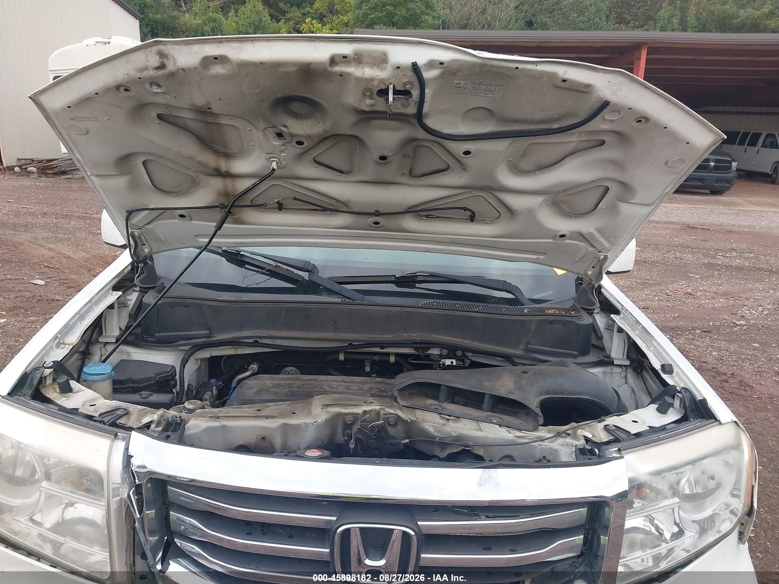 2013 Honda Pilot Ex-l Белый vin: 5FNYF3H57DB044331