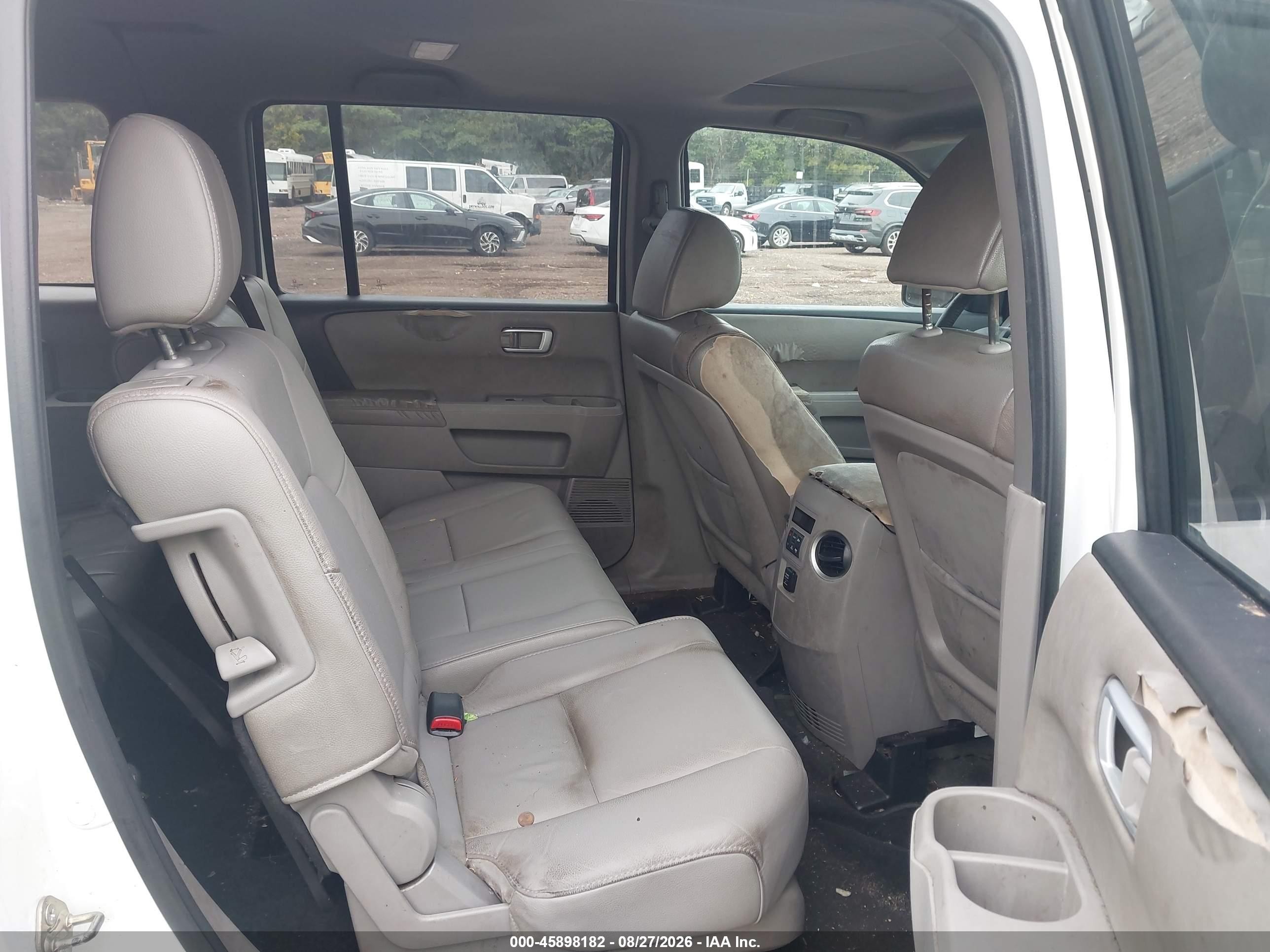 2013 Honda Pilot Ex-l Белый vin: 5FNYF3H57DB044331