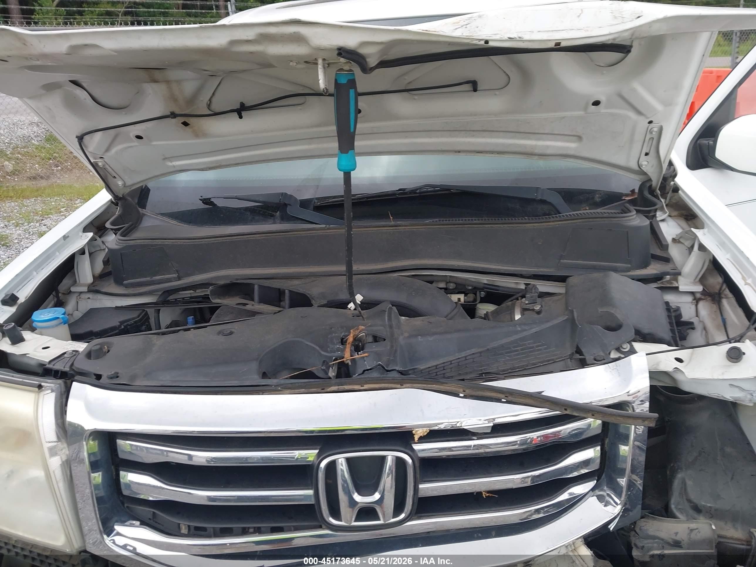 2014 Honda Pilot Ex-l White vin: 5FNYF3H57EB014618