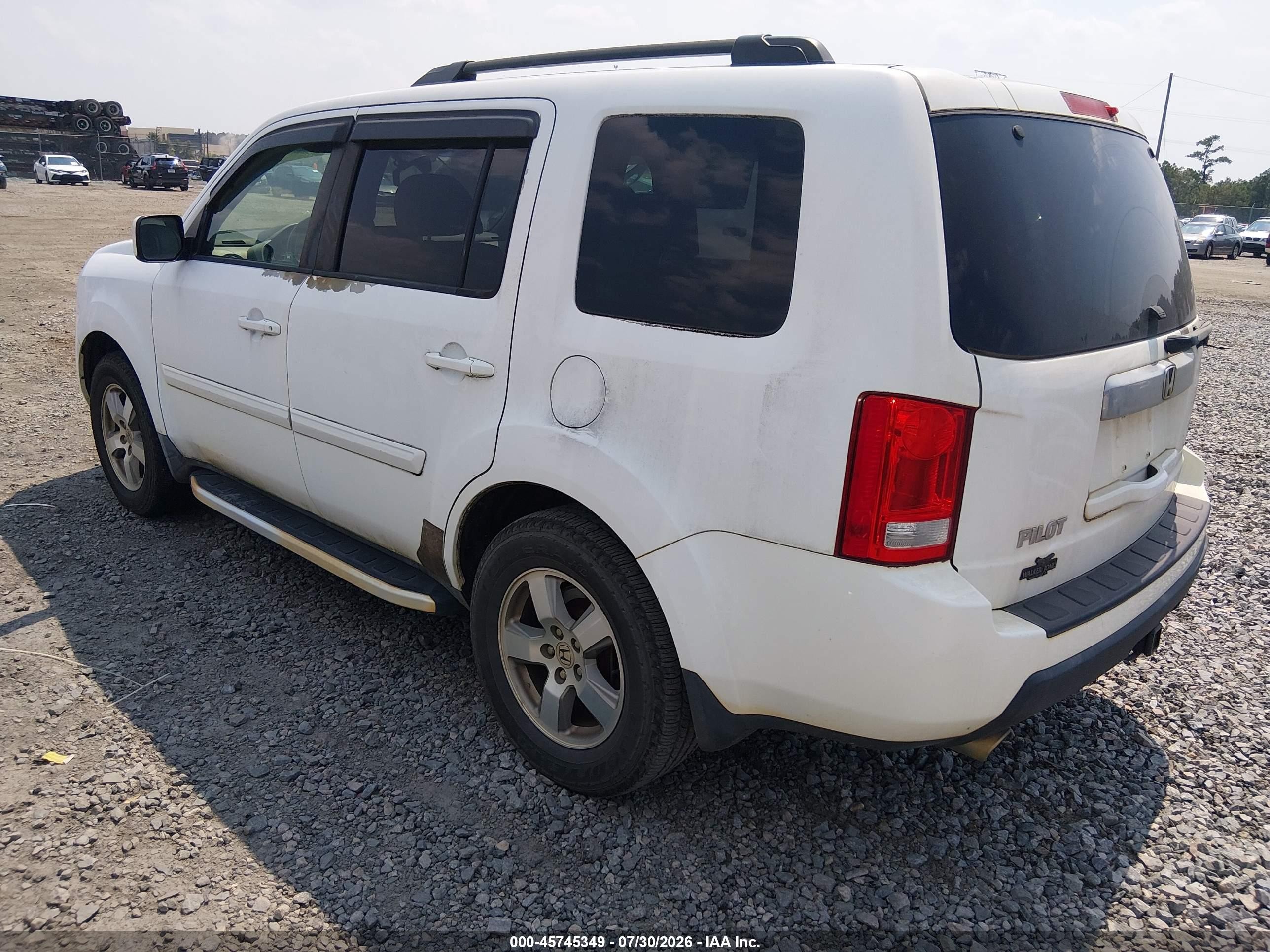 2010 Honda Pilot Ex-l White vin: 5FNYF3H58AB005386