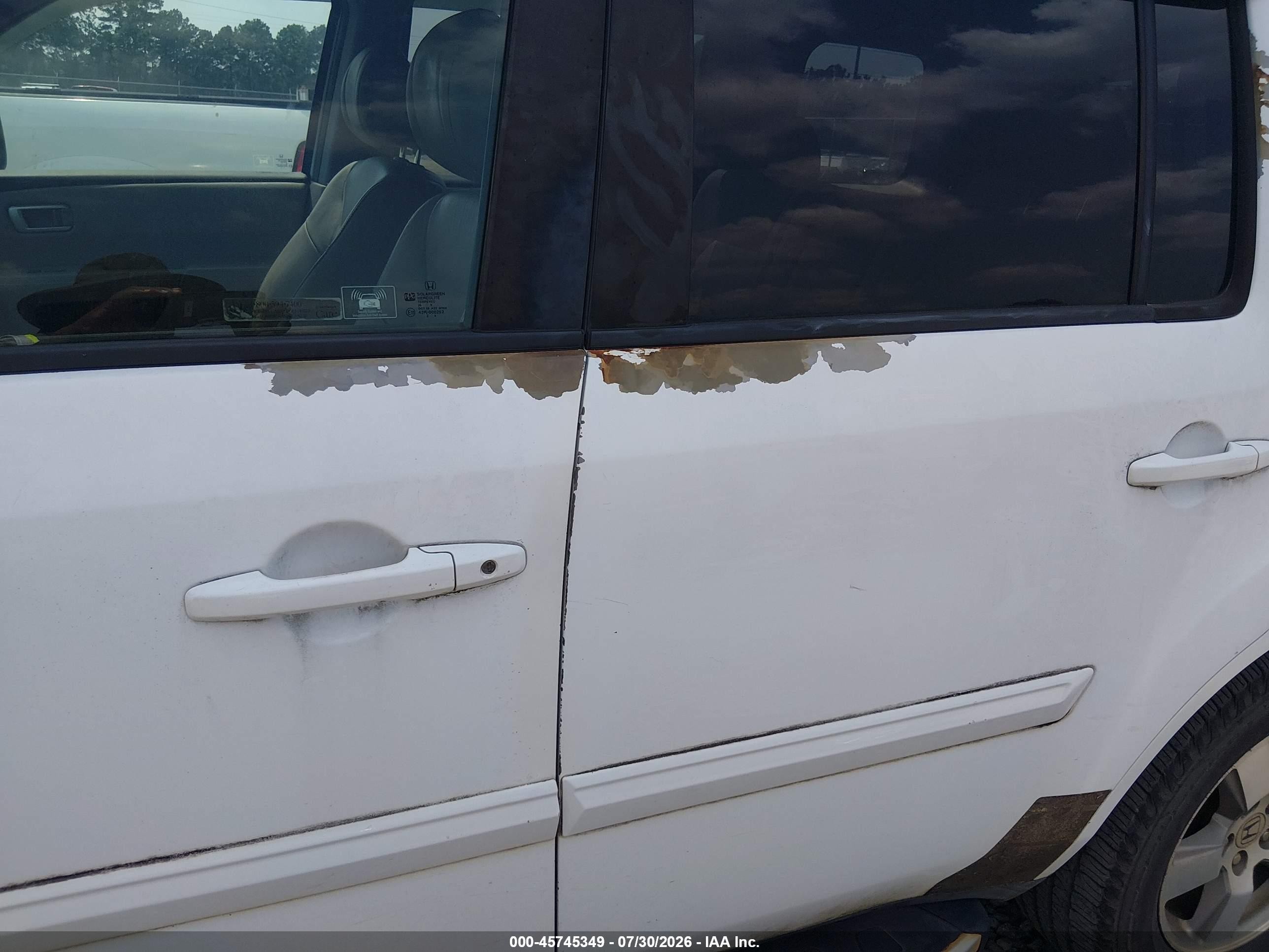 2010 Honda Pilot Ex-l White vin: 5FNYF3H58AB005386