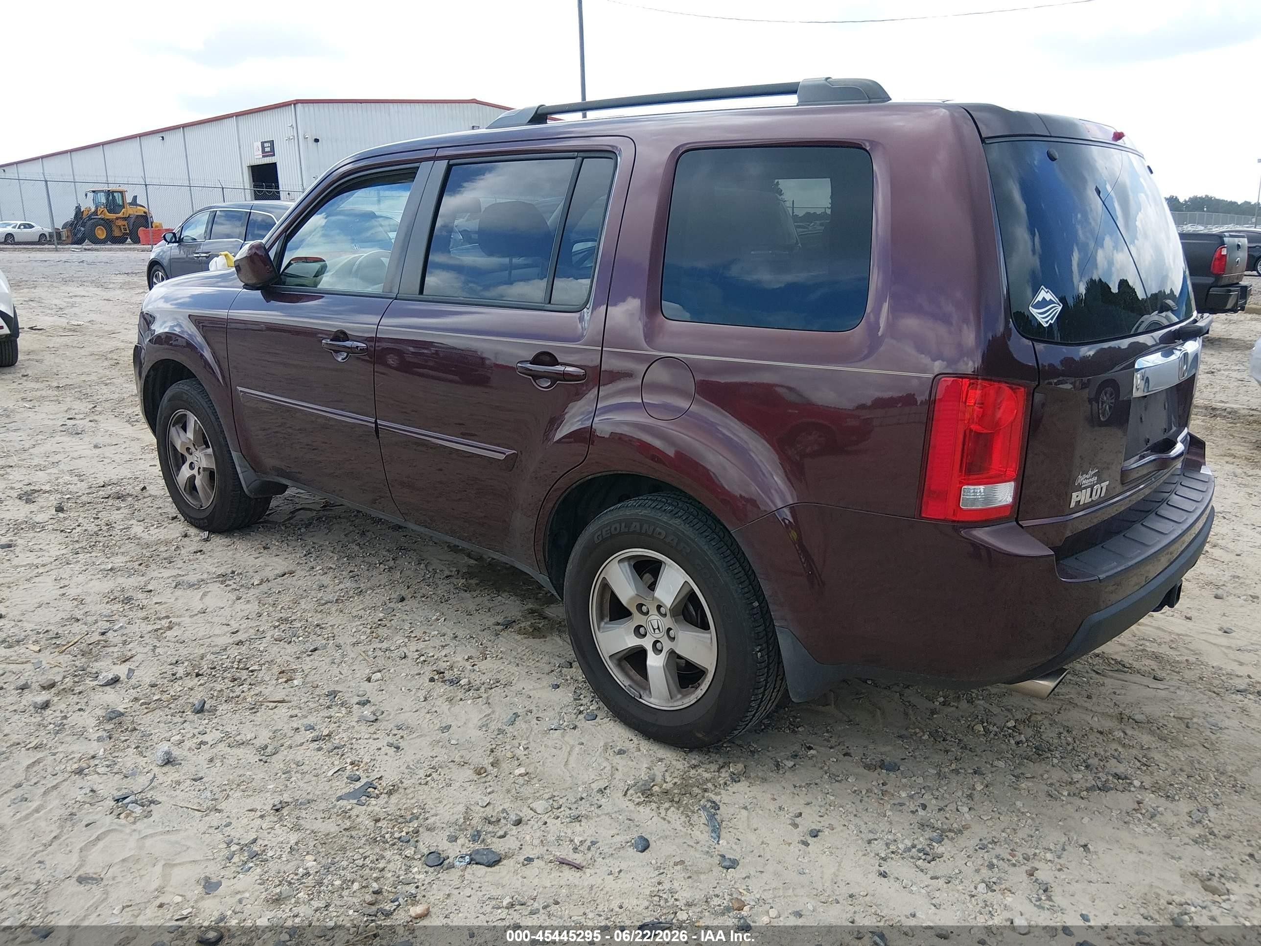 2010 Honda Pilot Ex-l Burgundy vin: 5FNYF3H58AB016291