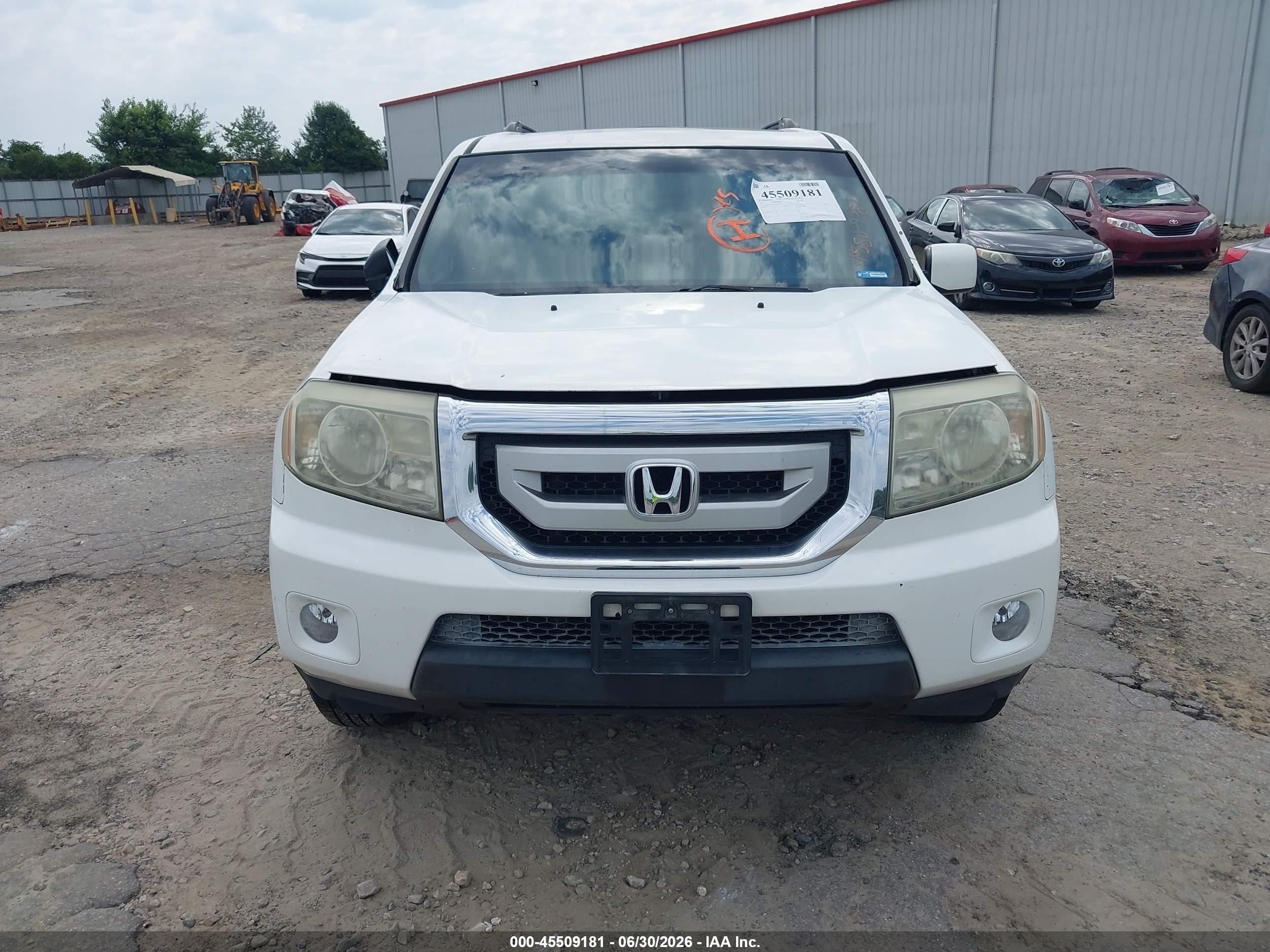2011 Honda Pilot Ex-l White vin: 5FNYF3H58BB009973
