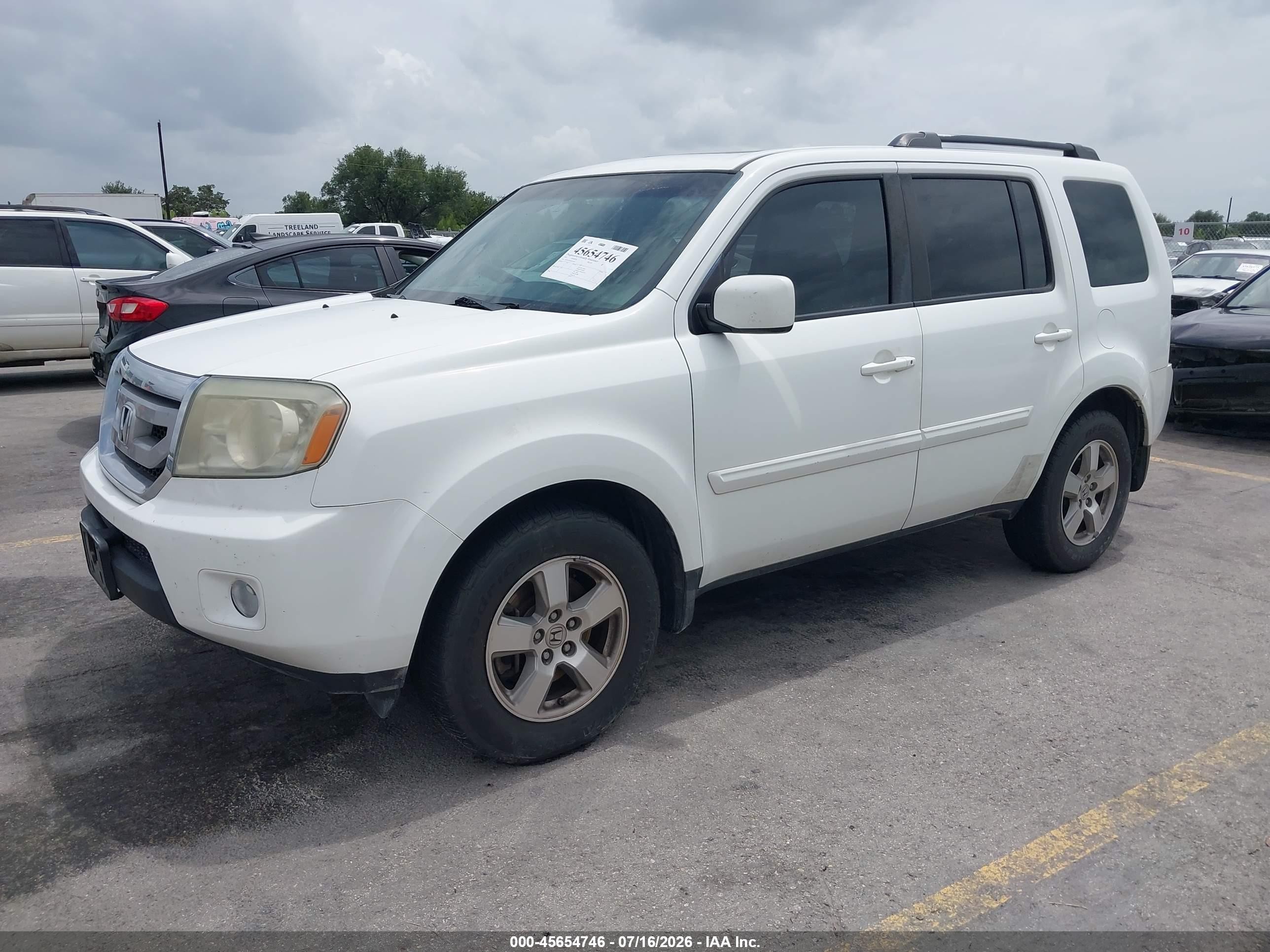 2011 Honda Pilot Ex-l White vin: 5FNYF3H58BB011934