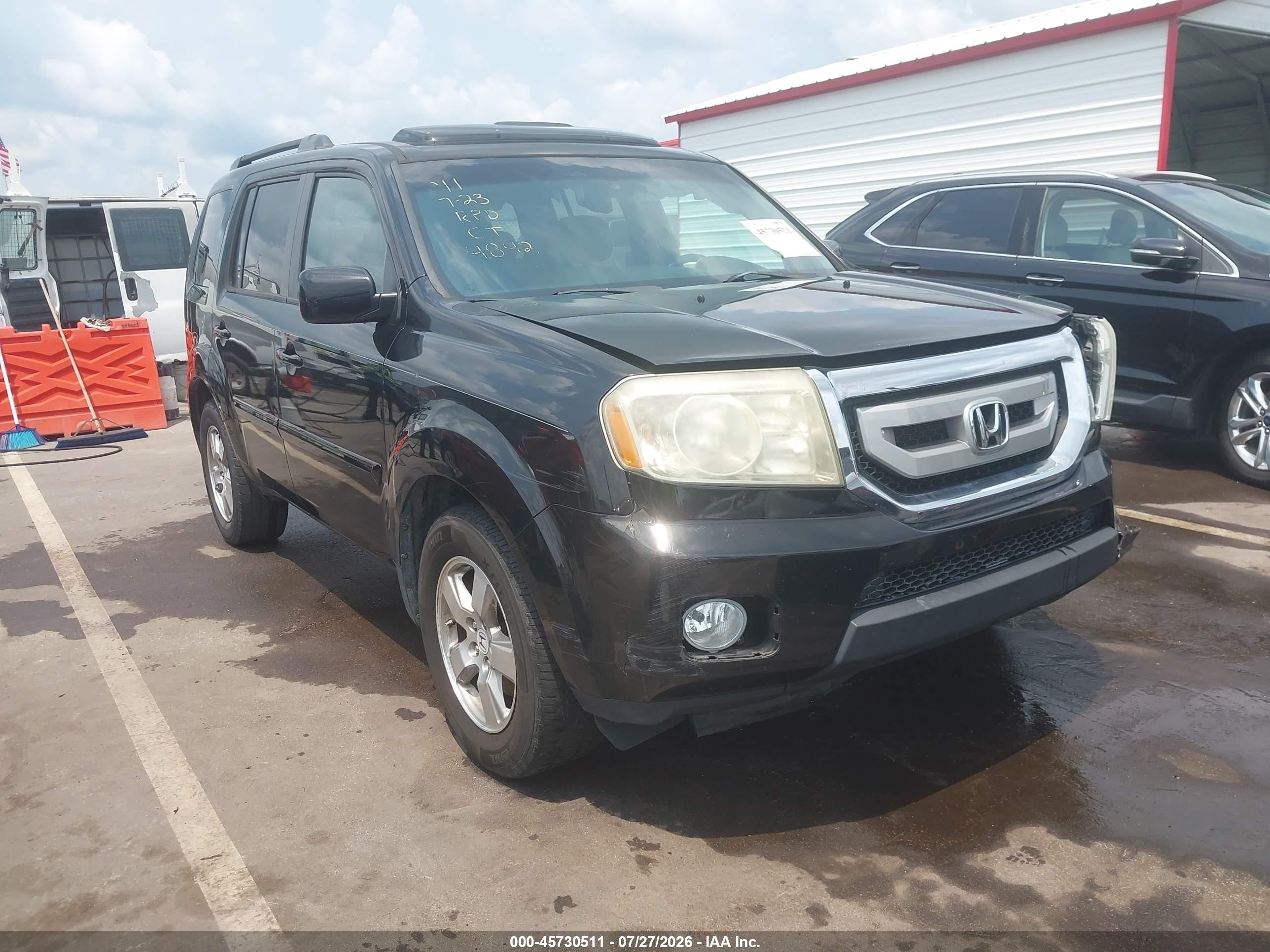 2011 Honda Pilot Ex-l Black vin: 5FNYF3H58BB034842