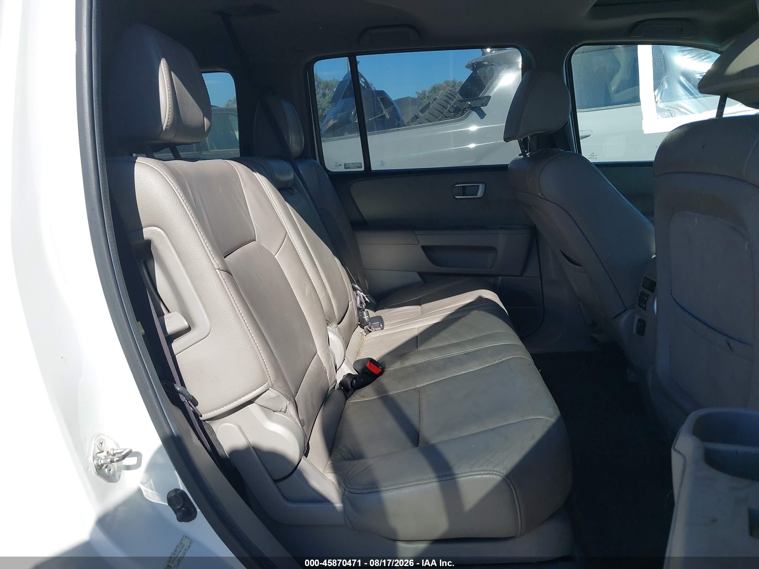 2013 Honda Pilot Ex-l Белый vin: 5FNYF3H58DB015050