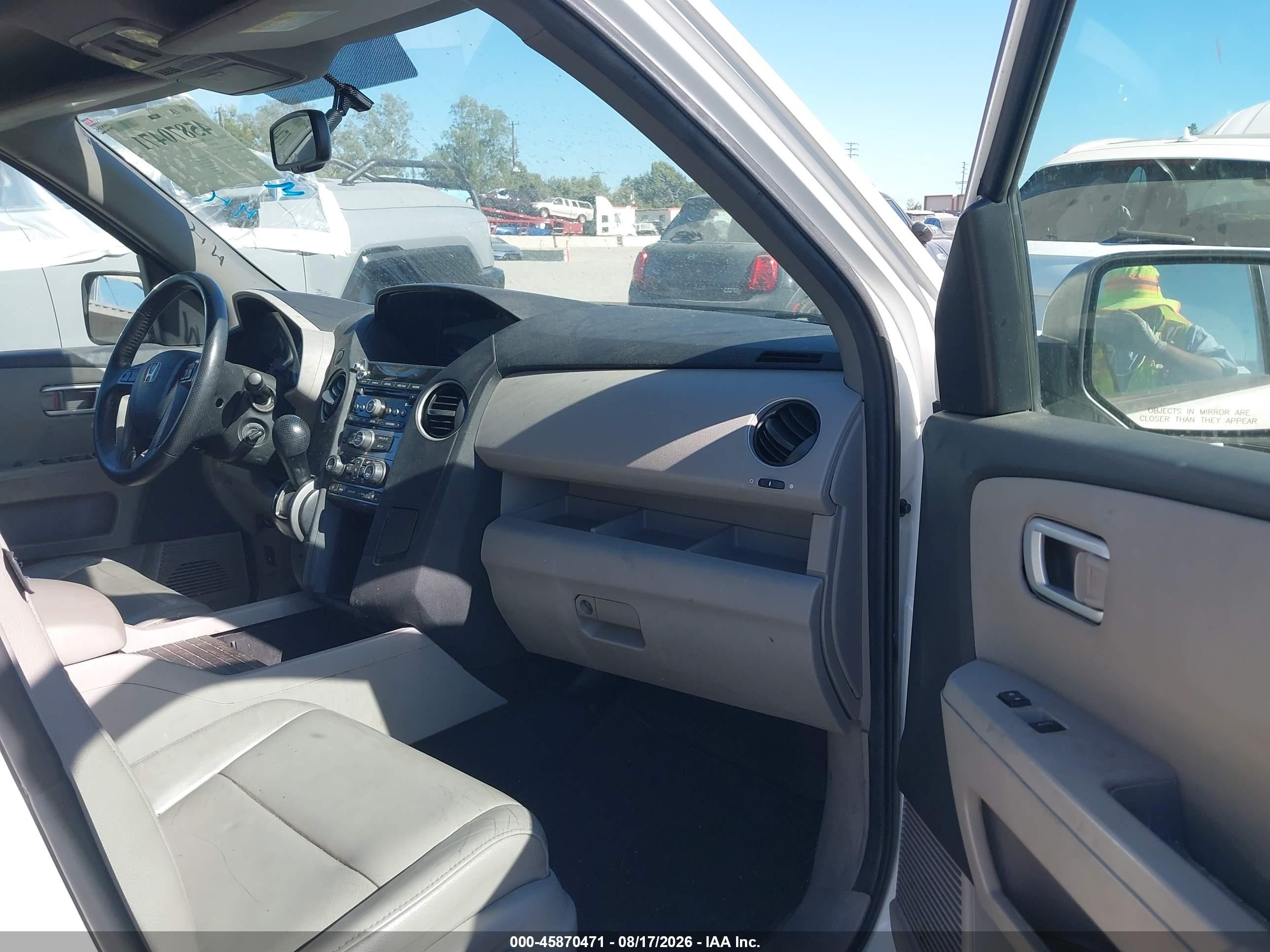 2013 Honda Pilot Ex-l Белый vin: 5FNYF3H58DB015050