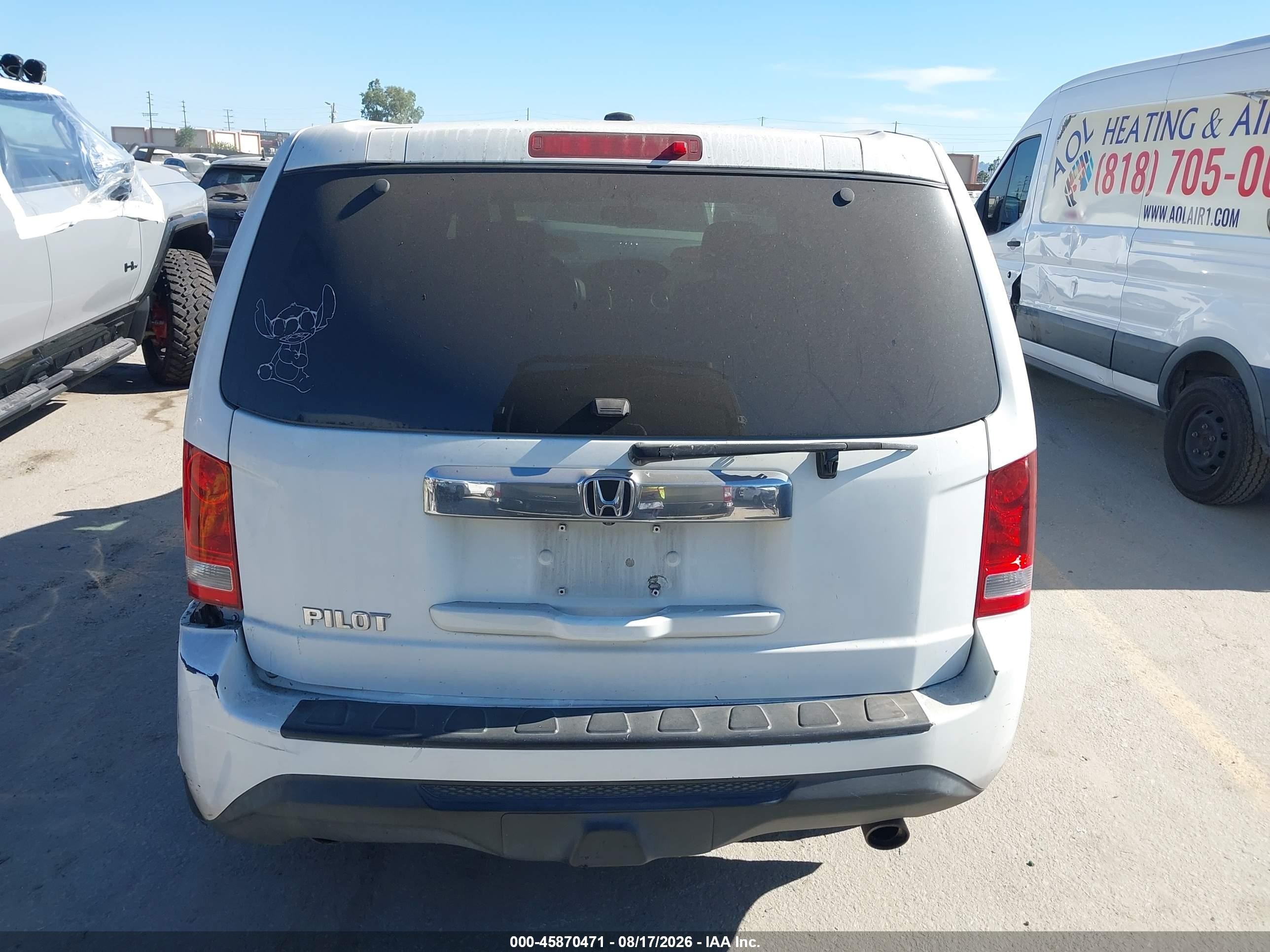 2013 Honda Pilot Ex-l Белый vin: 5FNYF3H58DB015050