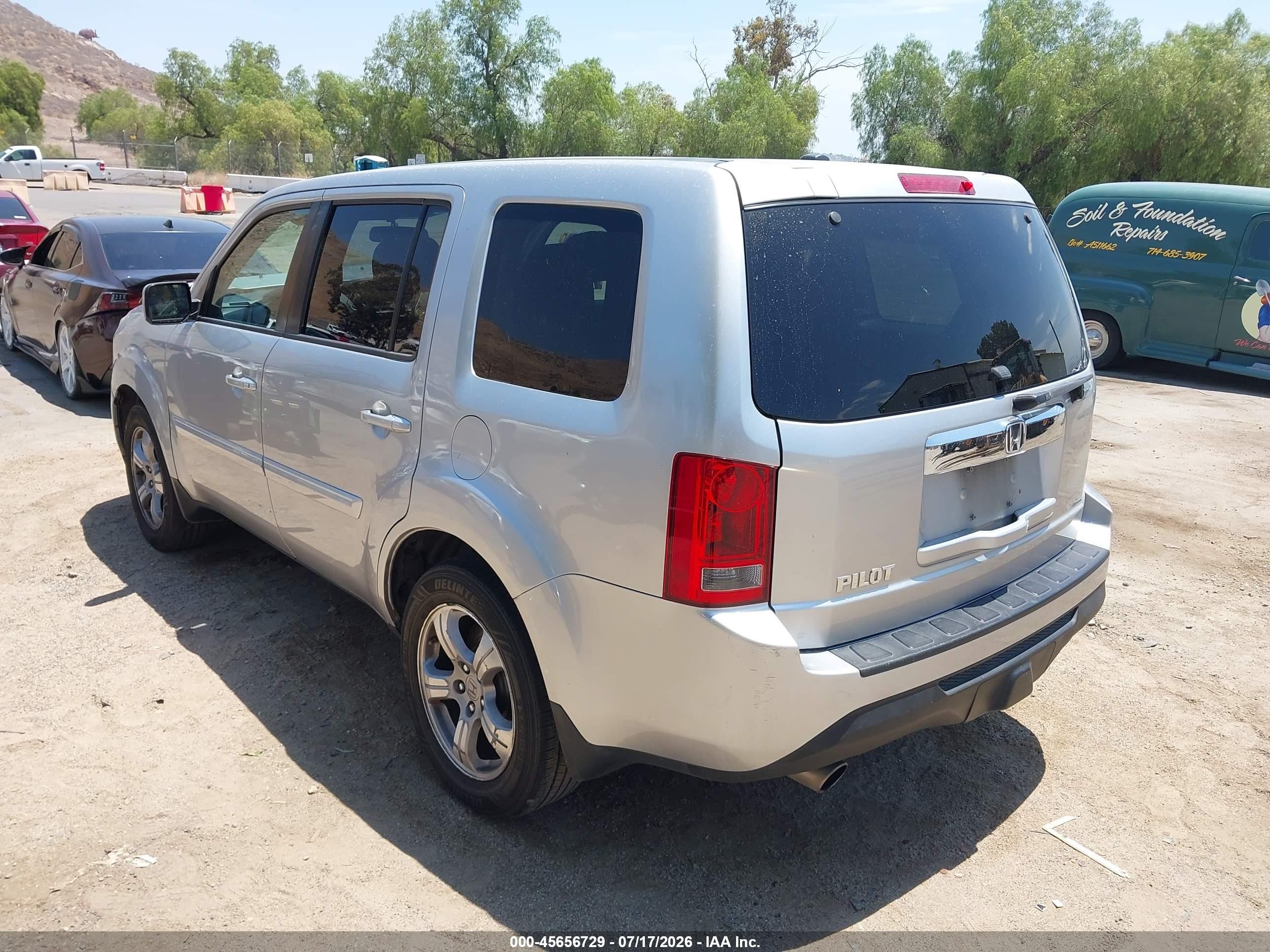 2013 Honda Pilot Ex-l Silver vin: 5FNYF3H58DB018496