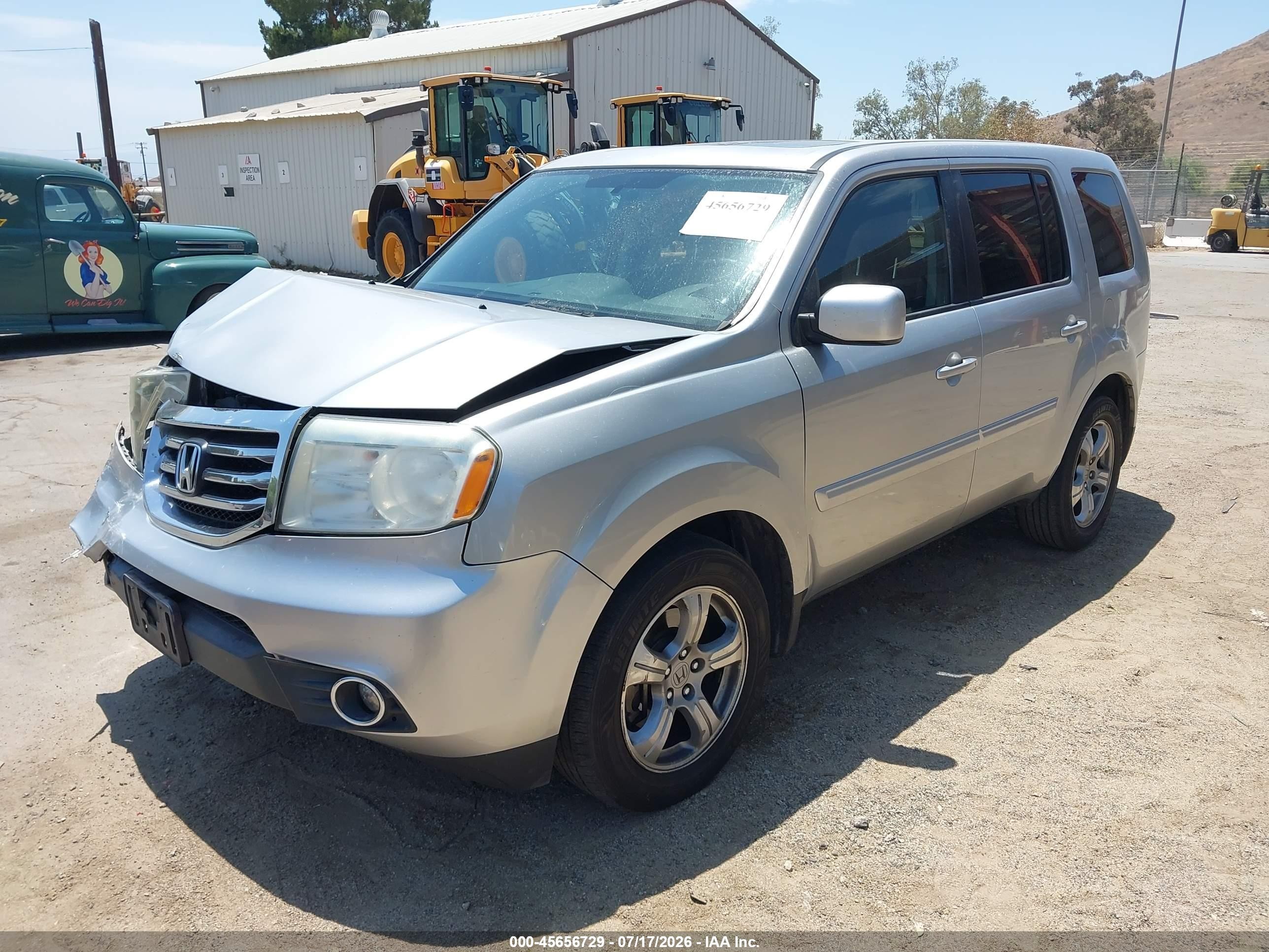 2013 Honda Pilot Ex-l Silver vin: 5FNYF3H58DB018496