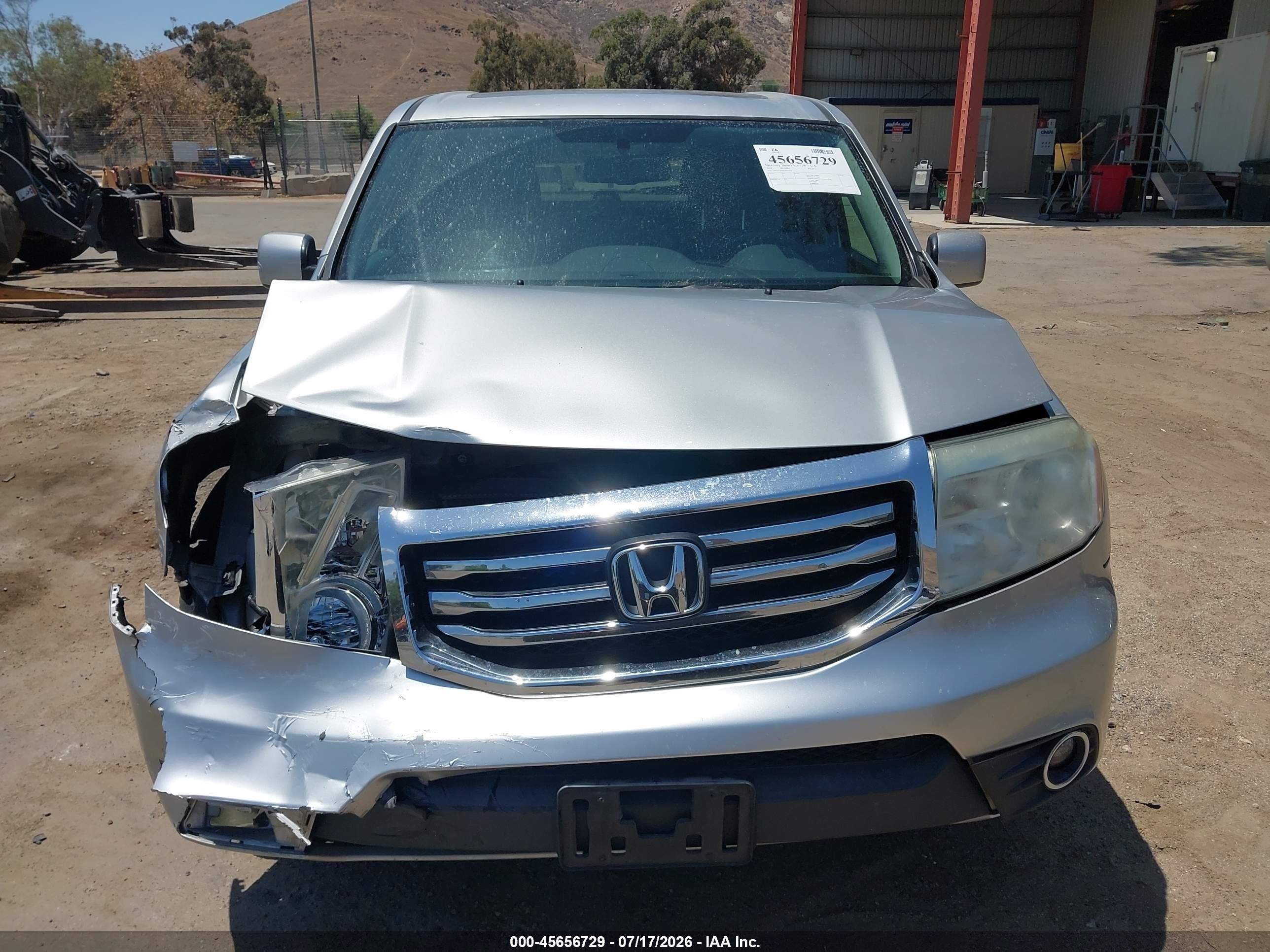 2013 Honda Pilot Ex-l Silver vin: 5FNYF3H58DB018496