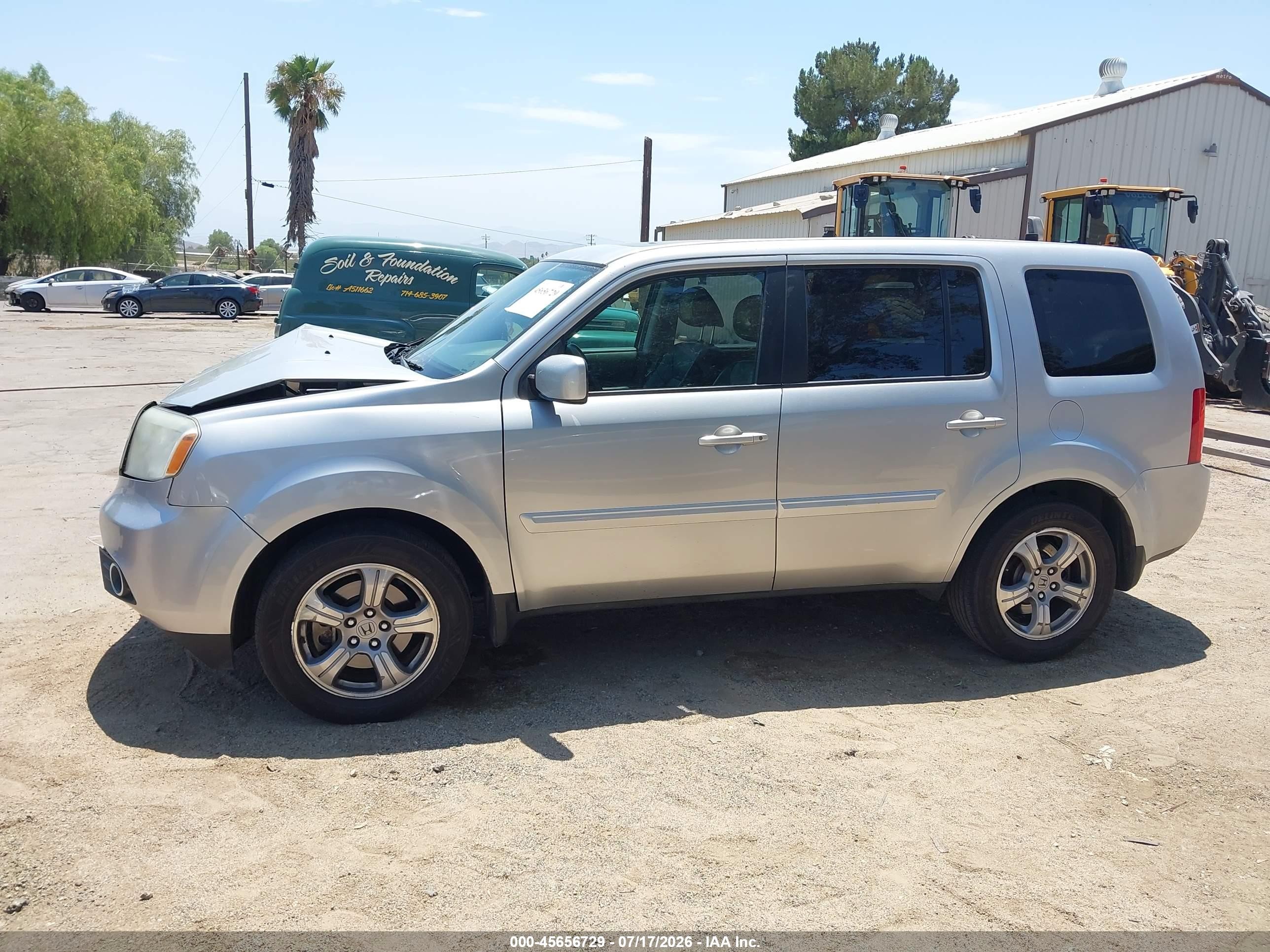 2013 Honda Pilot Ex-l Silver vin: 5FNYF3H58DB018496