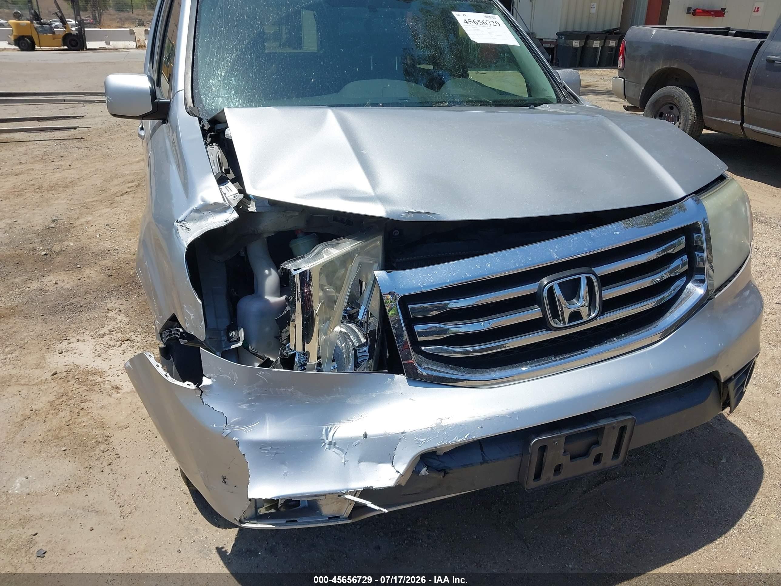 2013 Honda Pilot Ex-l Silver vin: 5FNYF3H58DB018496