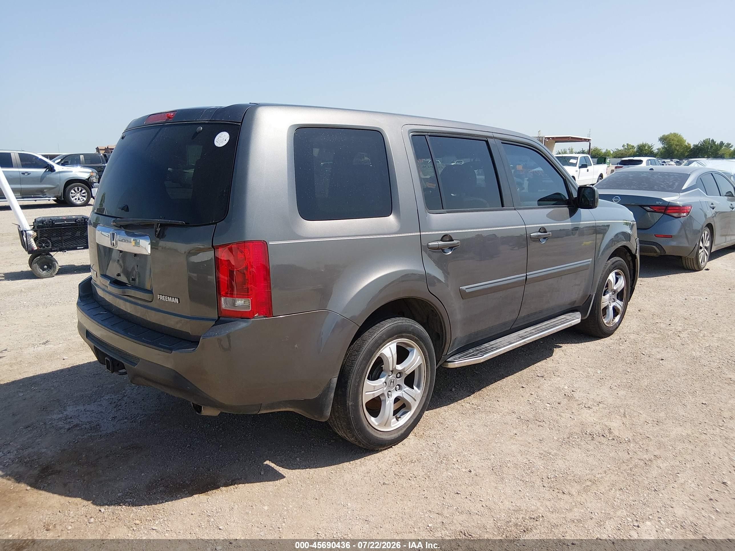 2015 Honda Pilot Ex-l Gray vin: 5FNYF3H58FB006626