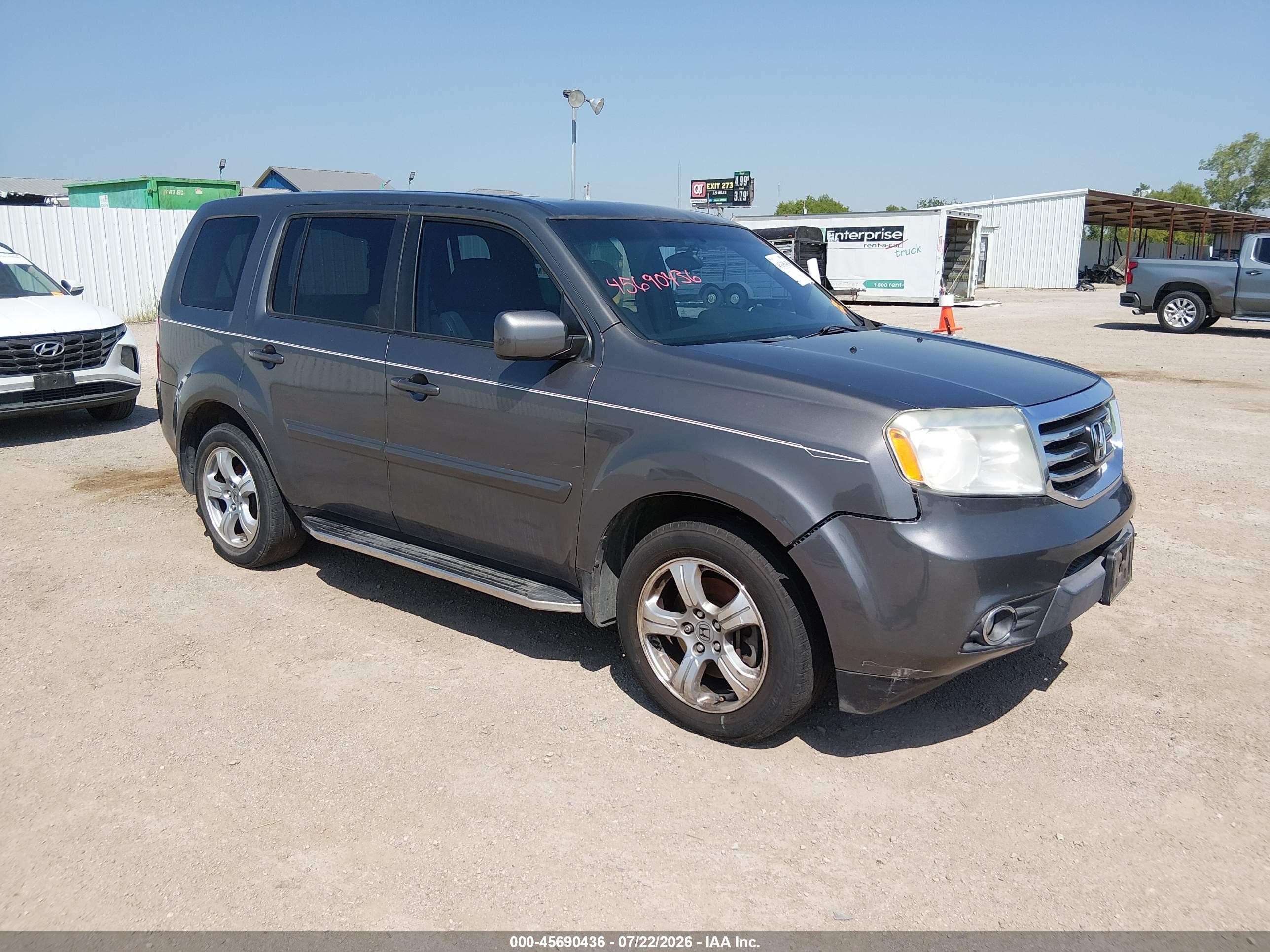 2015 Honda Pilot Ex-l Gray vin: 5FNYF3H58FB006626