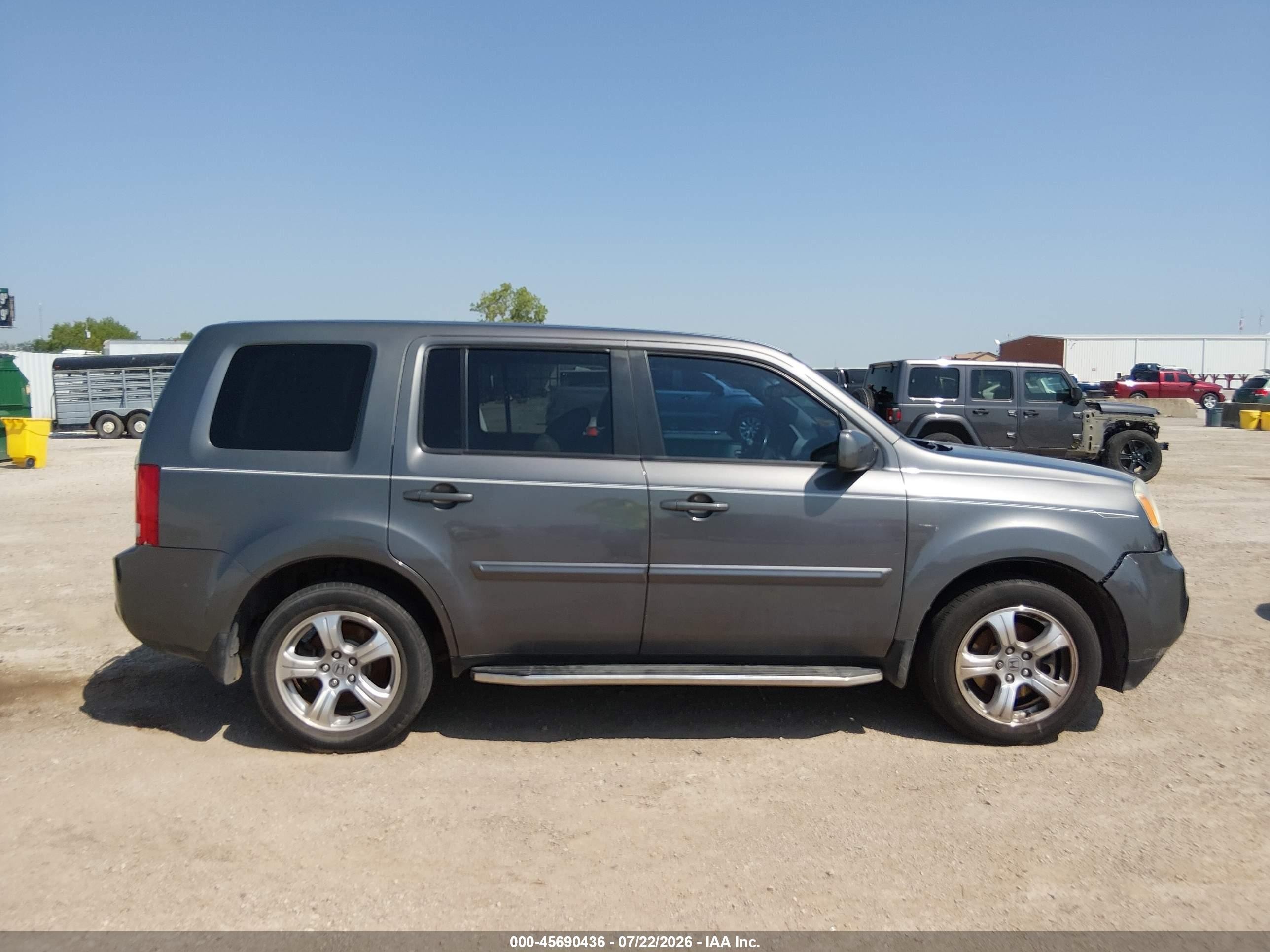 2015 Honda Pilot Ex-l Gray vin: 5FNYF3H58FB006626