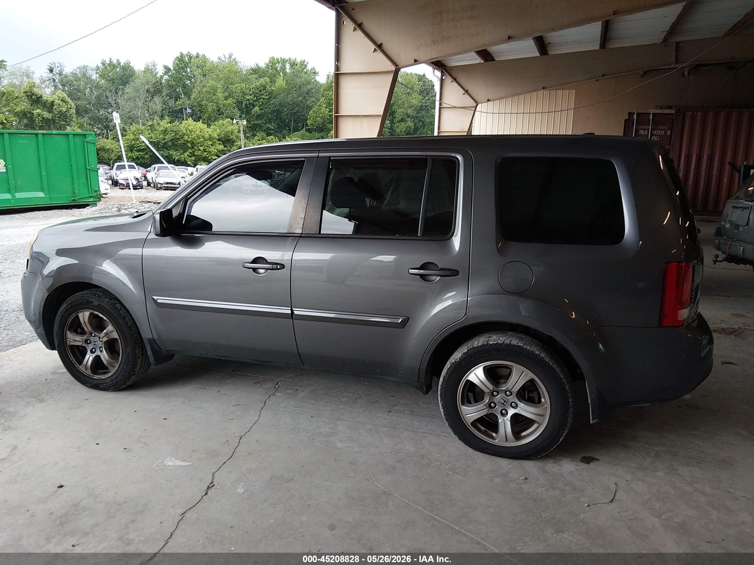 2015 Honda Pilot Ex-l Gray vin: 5FNYF3H58FB021434