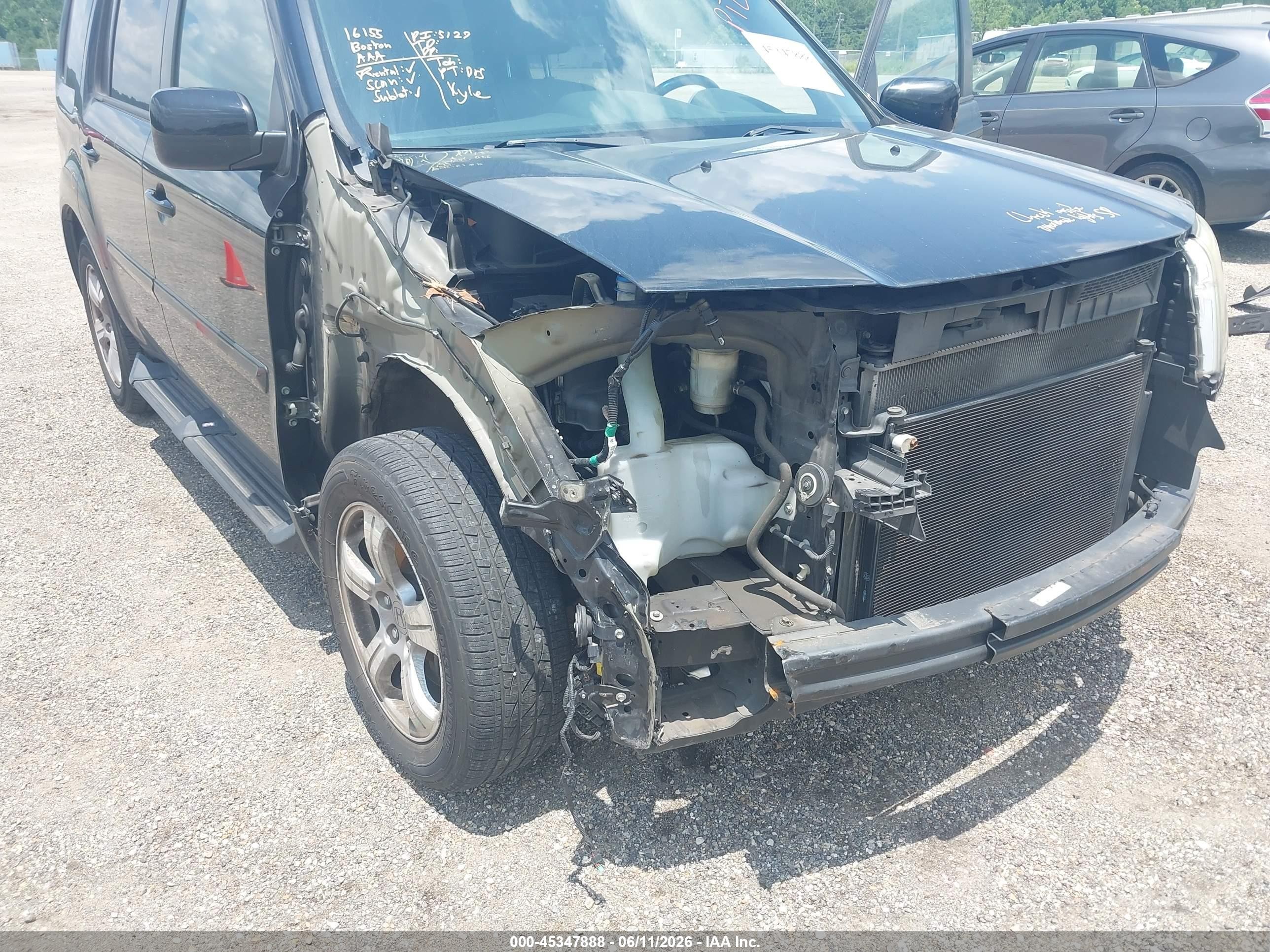 2015 Honda Pilot Ex-l Black vin: 5FNYF3H58FB023989