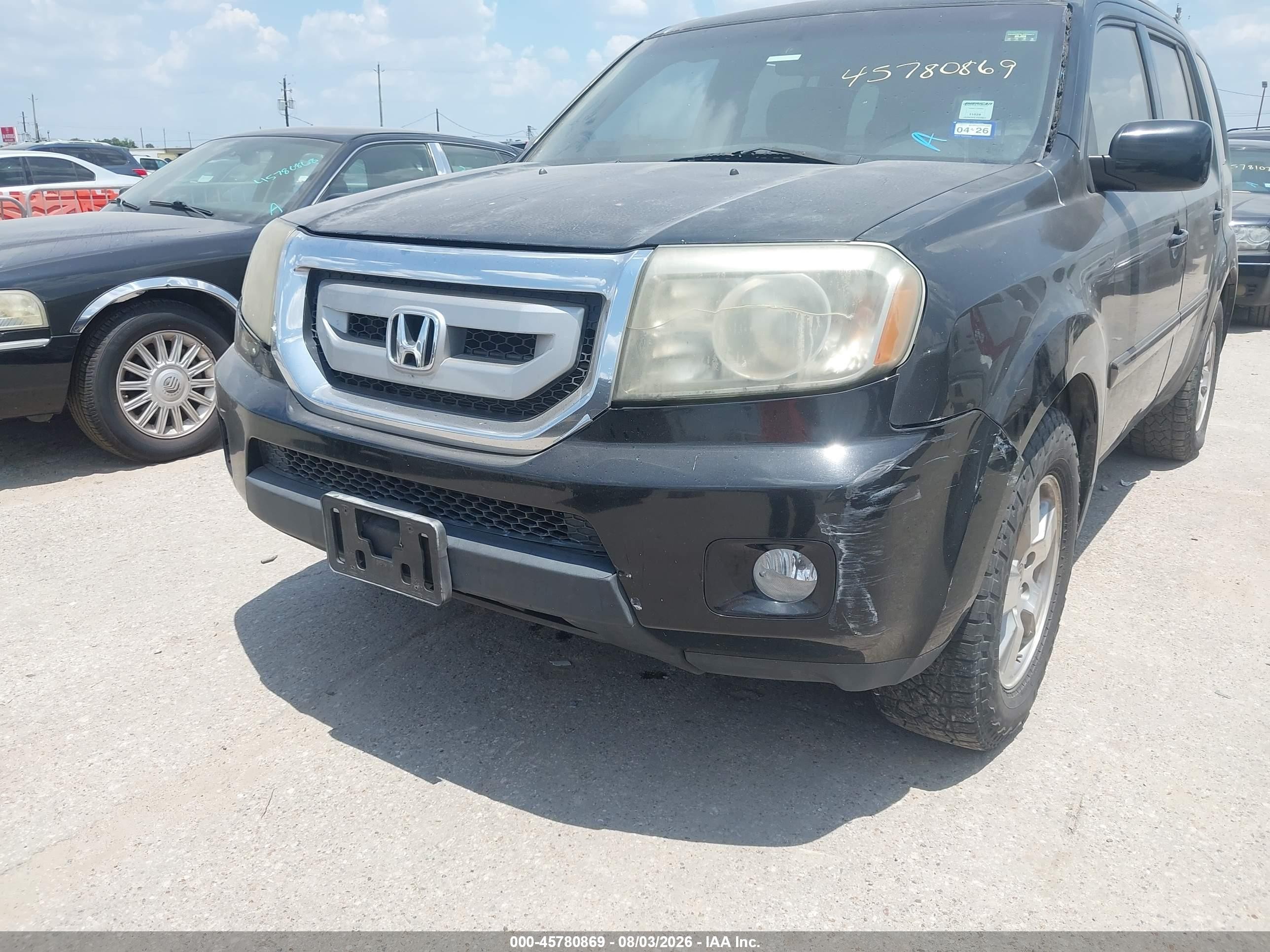 2011 Honda Pilot Ex-l Black vin: 5FNYF3H59BB039936