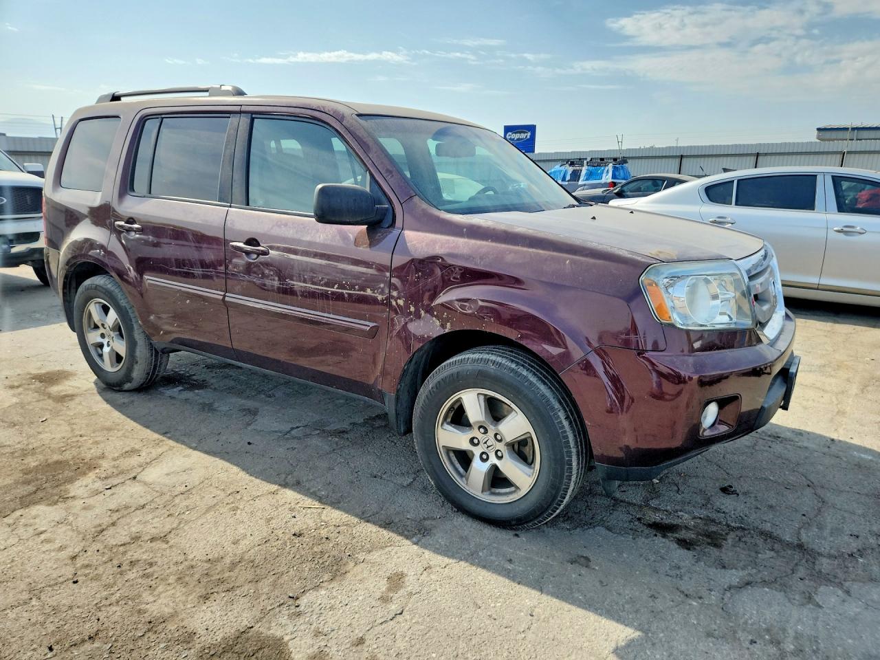 2011 Honda Pilot Exl Burgundy vin: 5FNYF3H59BB040813