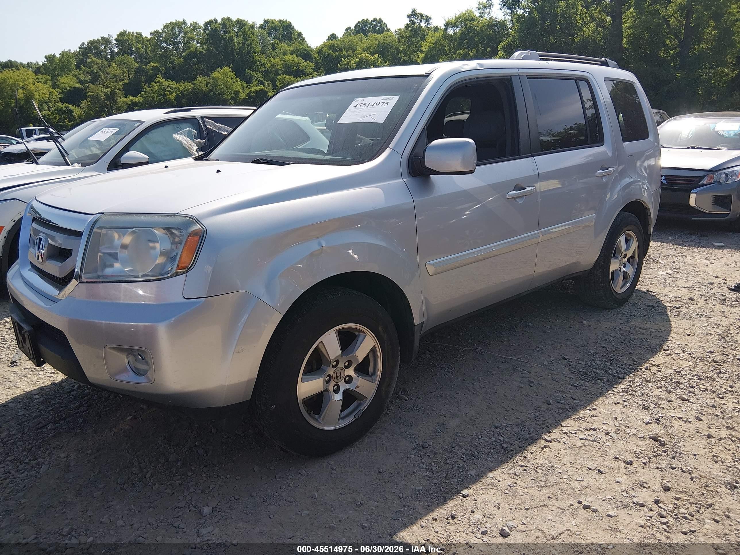 2011 Honda Pilot Ex-l Gray vin: 5FNYF3H59BB048524