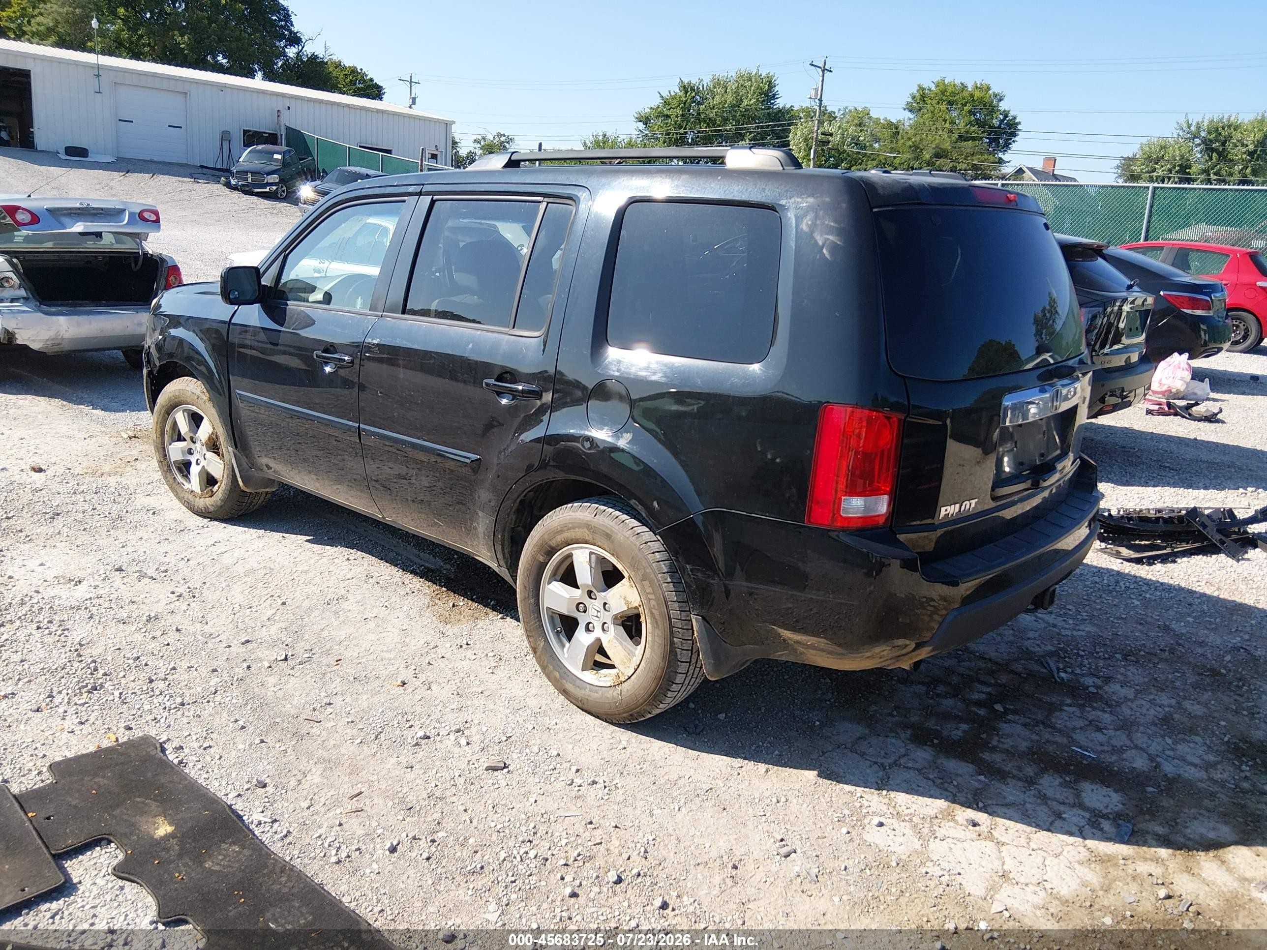 2011 Honda Pilot Ex-l Black vin: 5FNYF3H59BB048586
